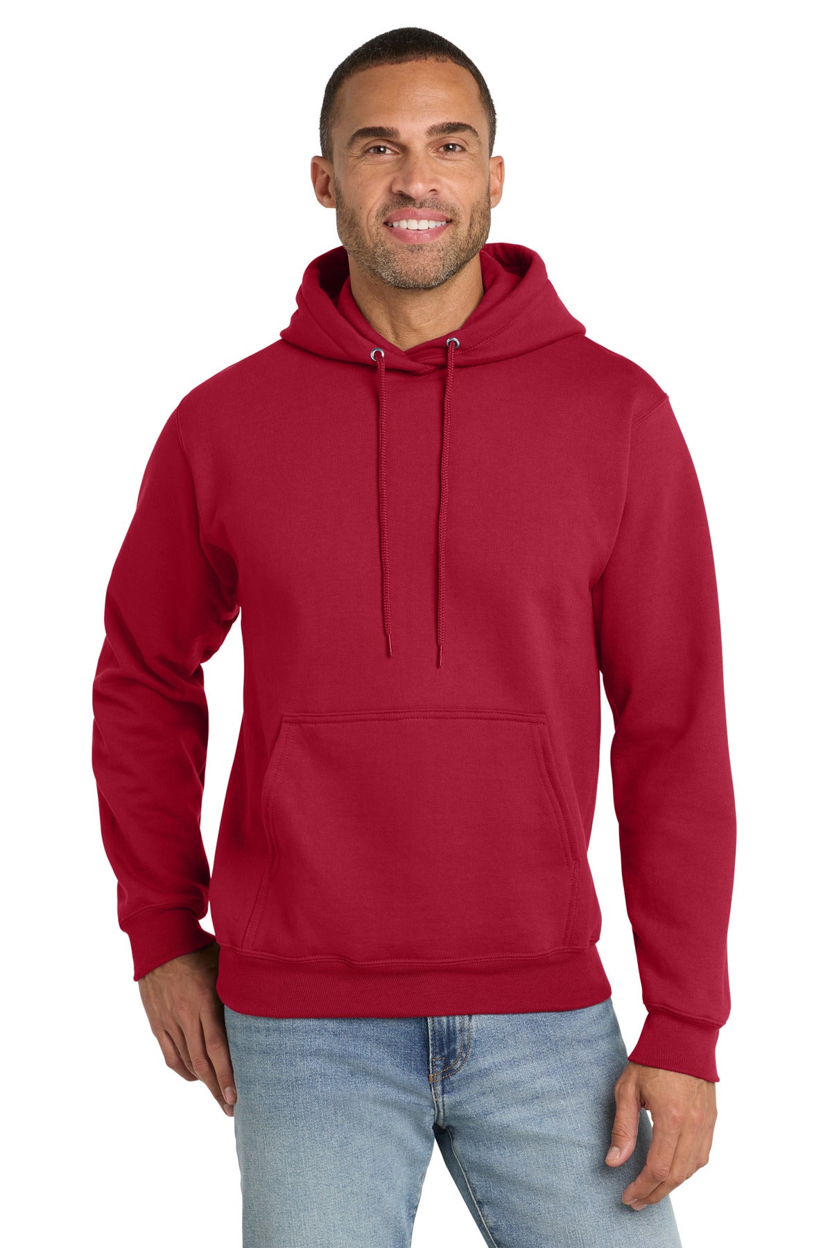 Port & Co Tall Essential Fleece Pullover Hooded Sweatshirt - Red
