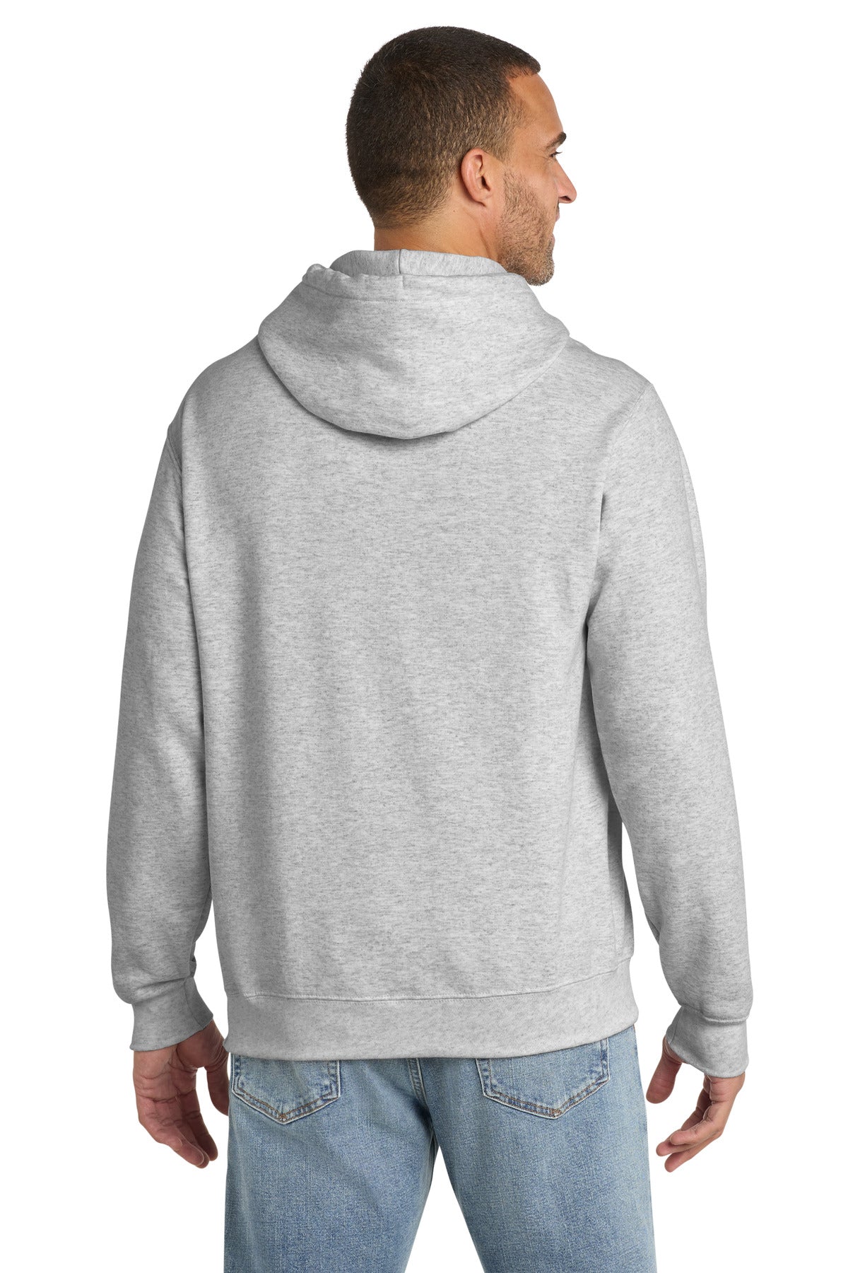 Port & Co Essential Fleece Pullover Hooded Sweatshirt - Ash