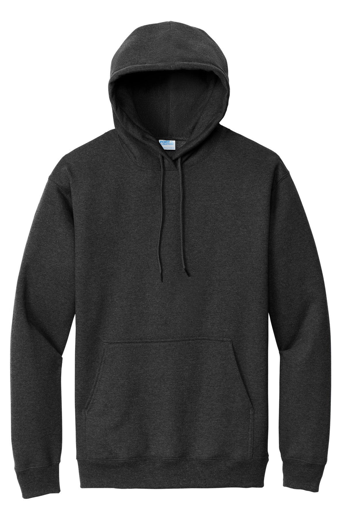 Port & Co Essential Fleece Pullover Hooded Sweatshirt - Black Heather