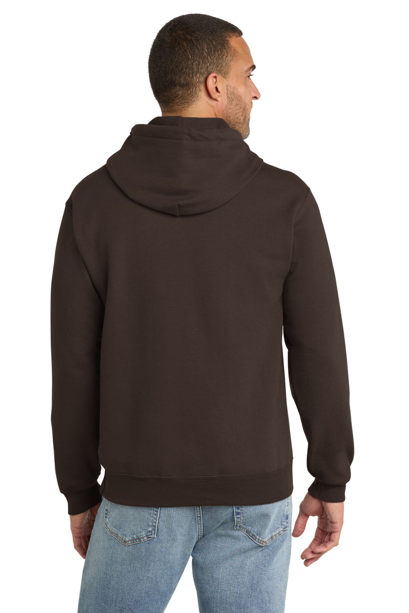 Port & Co Essential Fleece Pullover Hooded Sweatshirt - Dark Chocolate Brown
