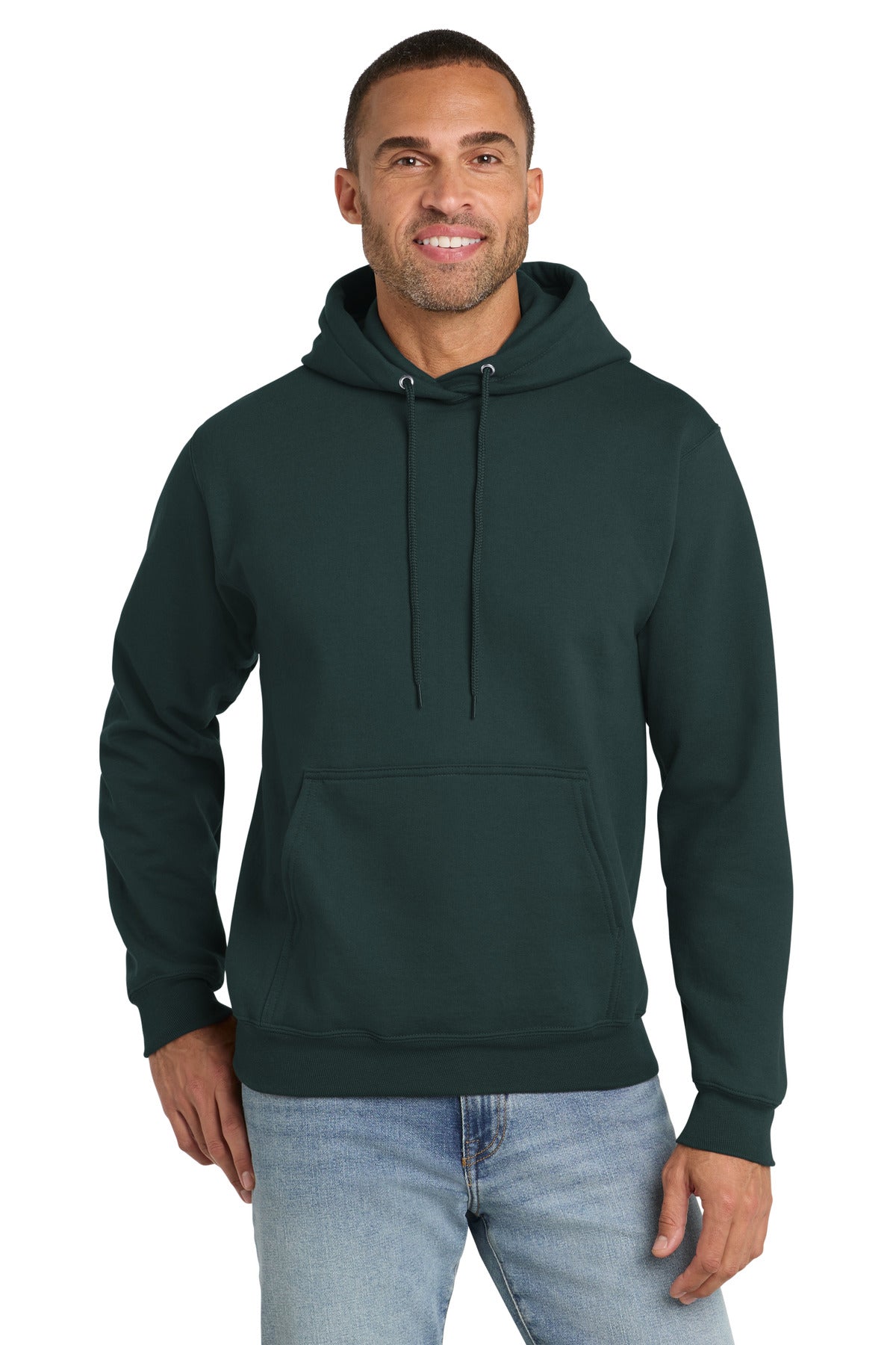 Port & Co Essential Fleece Pullover Hooded Sweatshirt - Dark Green
