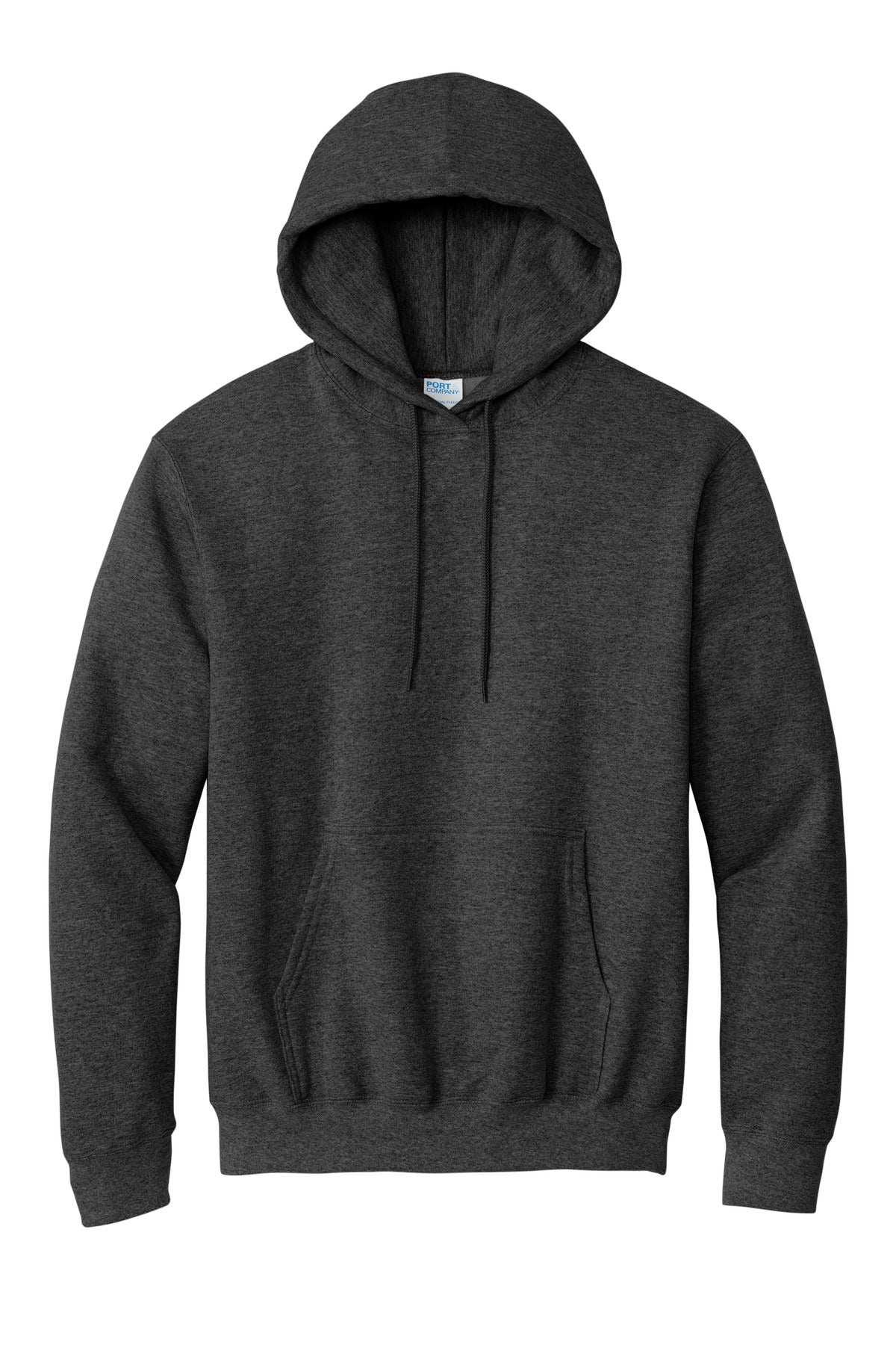 Port & Co Essential Fleece Pullover Hooded Sweatshirt - Dark Heather Grey