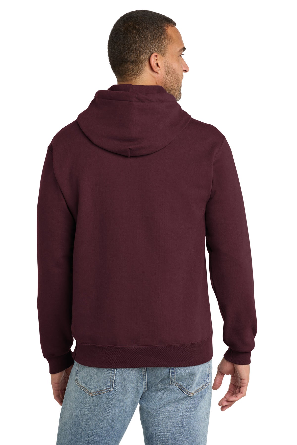 Port & Co Essential Fleece Pullover Hooded Sweatshirt - Maroon