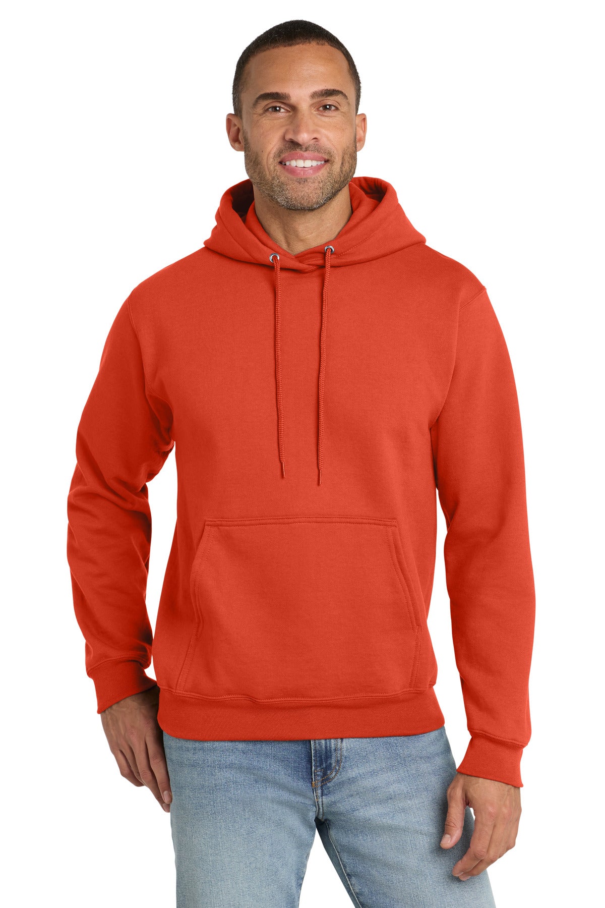 Port & Co Essential Fleece Pullover Hooded Sweatshirt - Orange