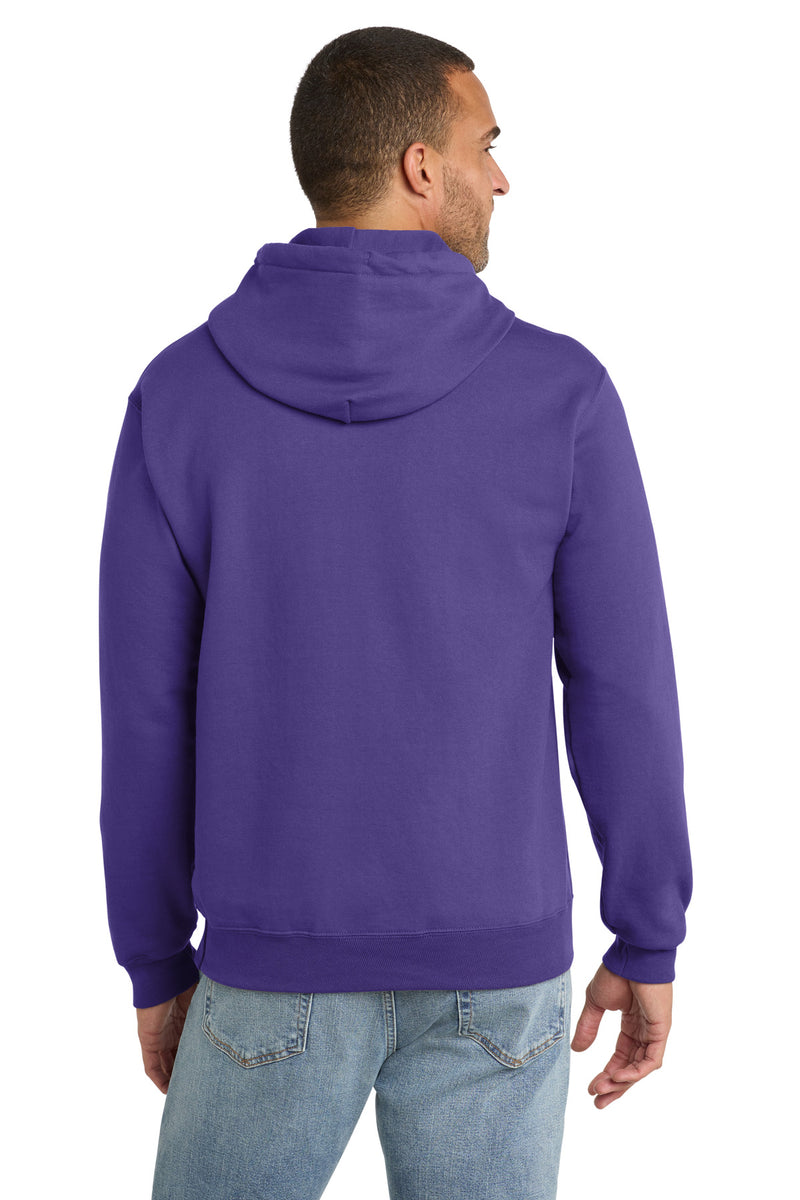 Port & Co Essential Fleece Pullover Hooded Sweatshirt - Purple