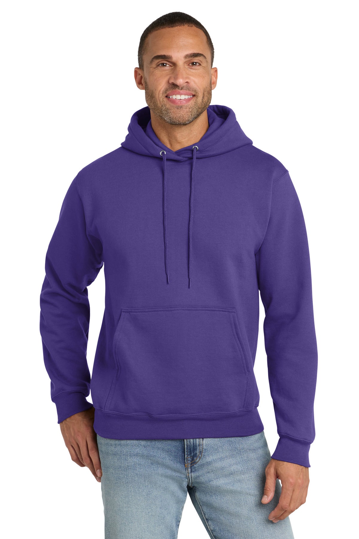 Port & Co Essential Fleece Pullover Hooded Sweatshirt - Purple