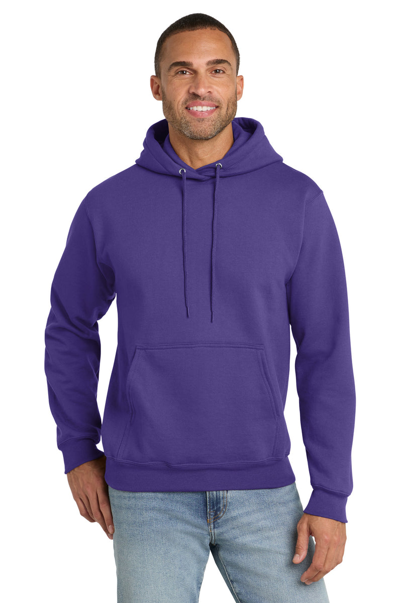 Port & Co Essential Fleece Pullover Hooded Sweatshirt - Purple