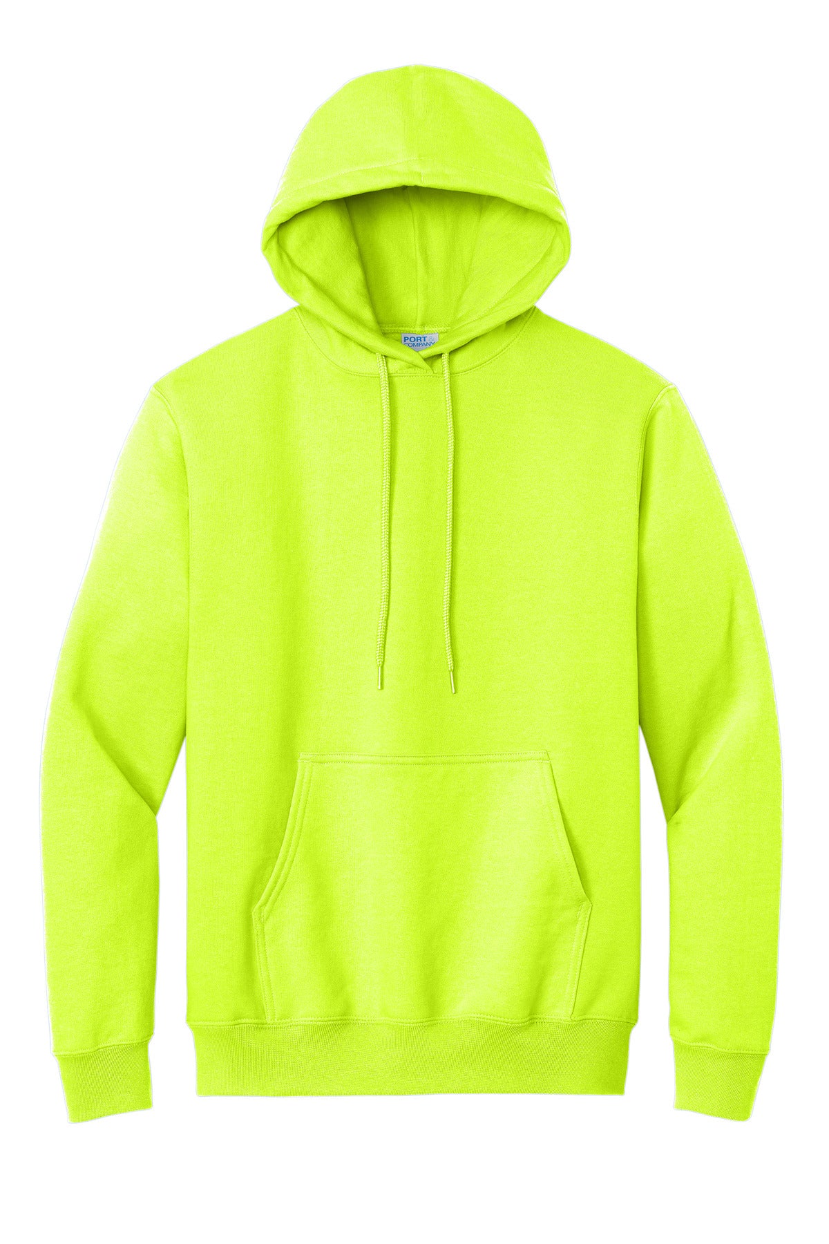 Port & Co Essential Fleece Pullover Hooded Sweatshirt - Safety Green
