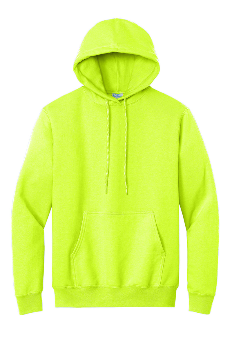 Port & Co Essential Fleece Pullover Hooded Sweatshirt - Safety Green