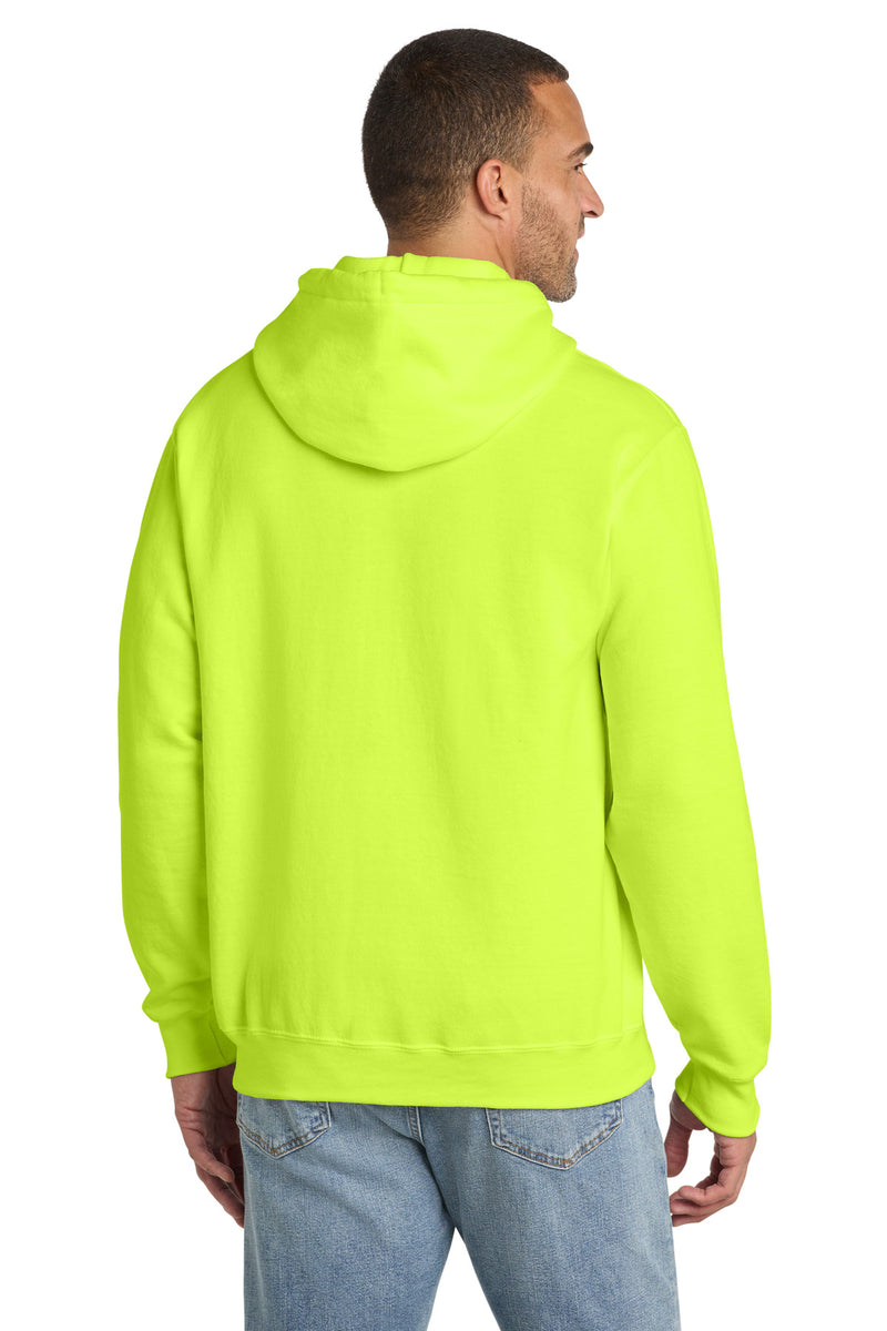 Port & Co Essential Fleece Pullover Hooded Sweatshirt - Safety Green