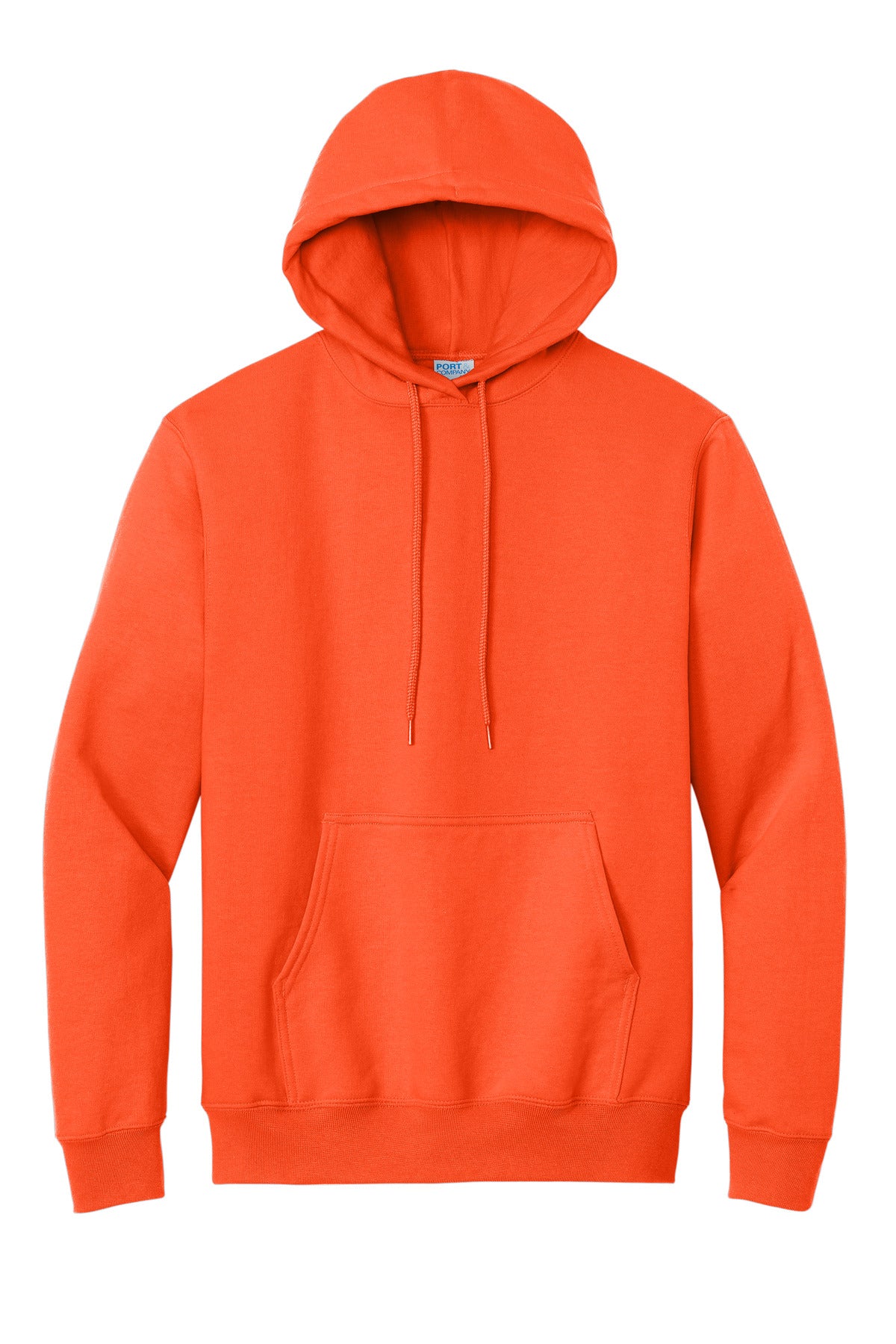 Port & Co Essential Fleece Pullover Hooded Sweatshirt - Safety Orange