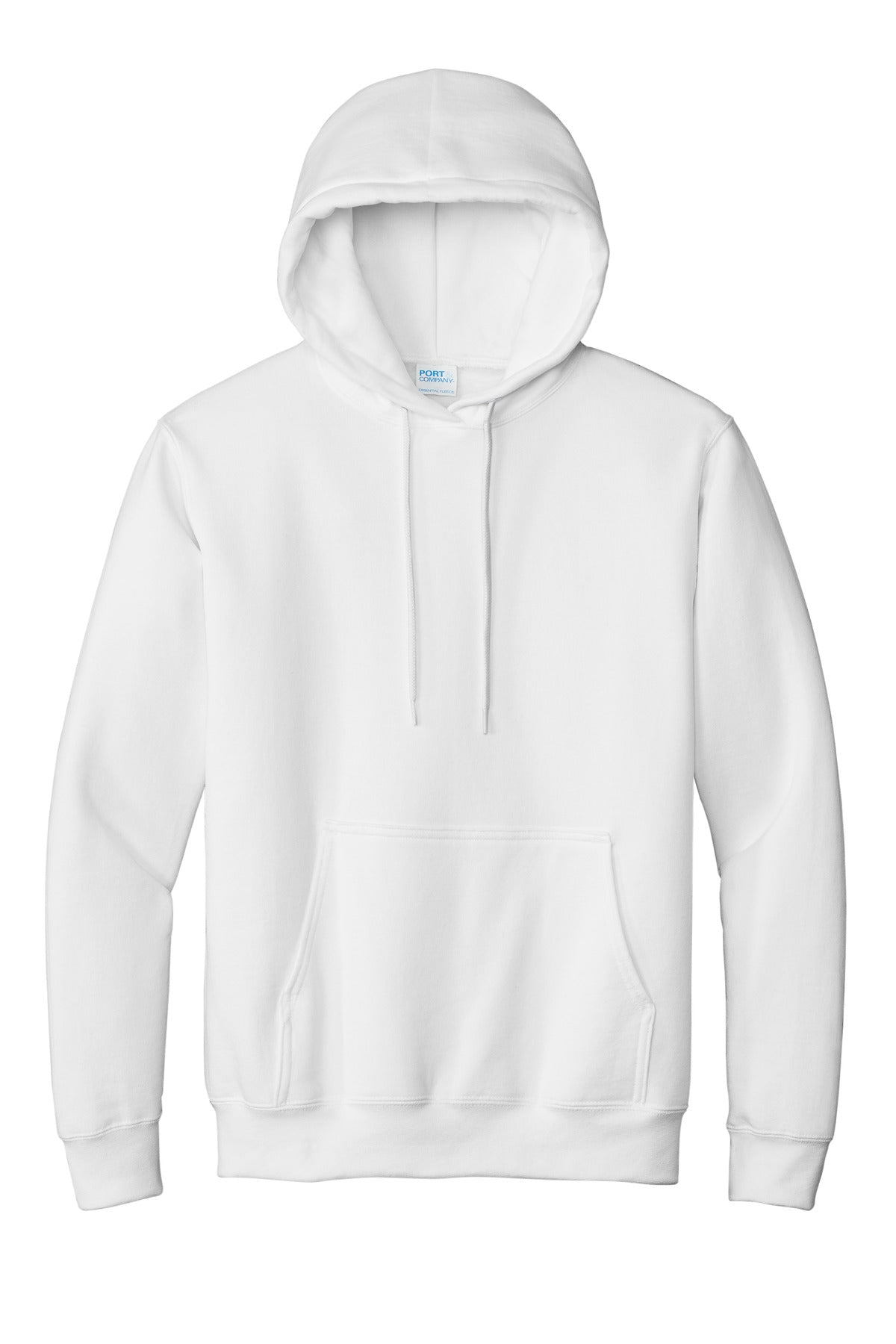 Port & Co Essential Fleece Pullover Hooded Sweatshirt - White