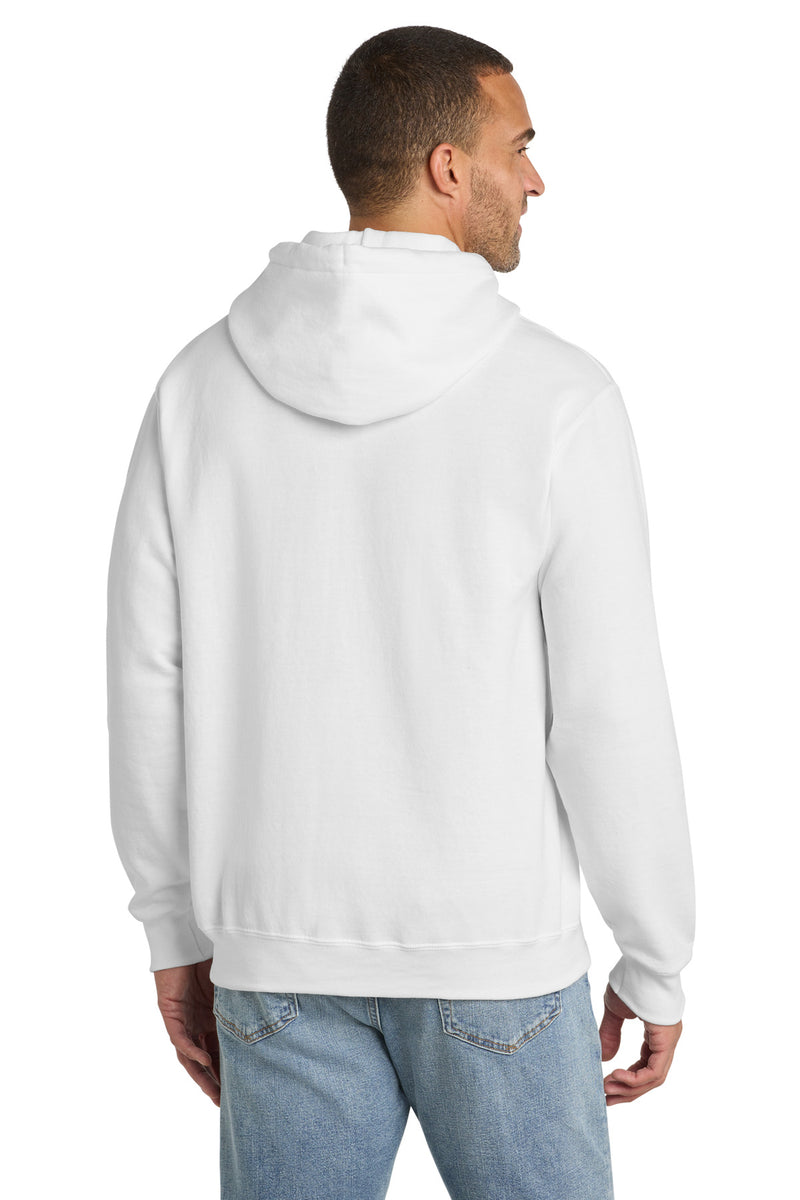 Port & Co Essential Fleece Pullover Hooded Sweatshirt - White