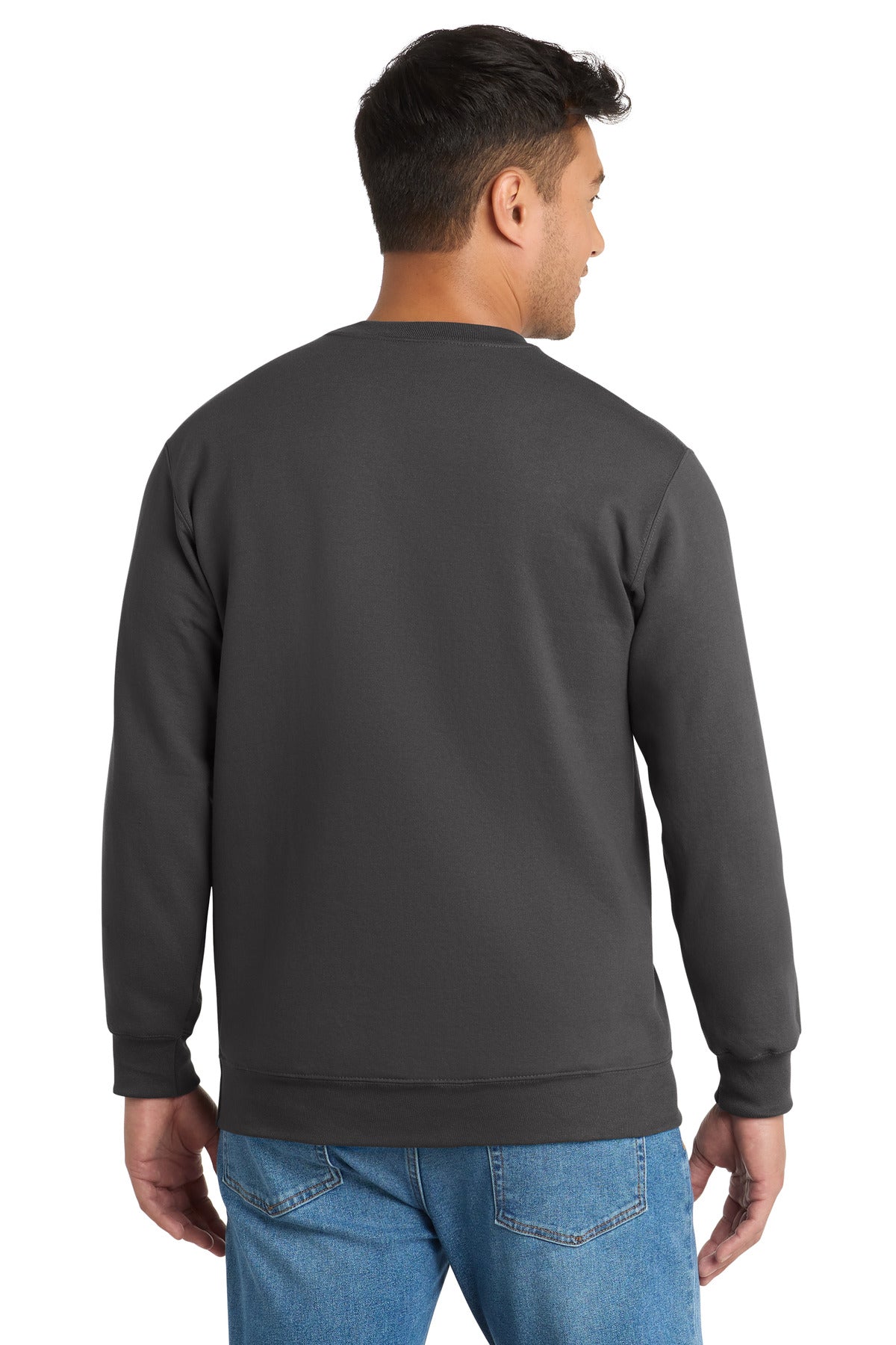 Port & Co Tall Essential Fleece Crewneck Sweatshirt - Charcoal