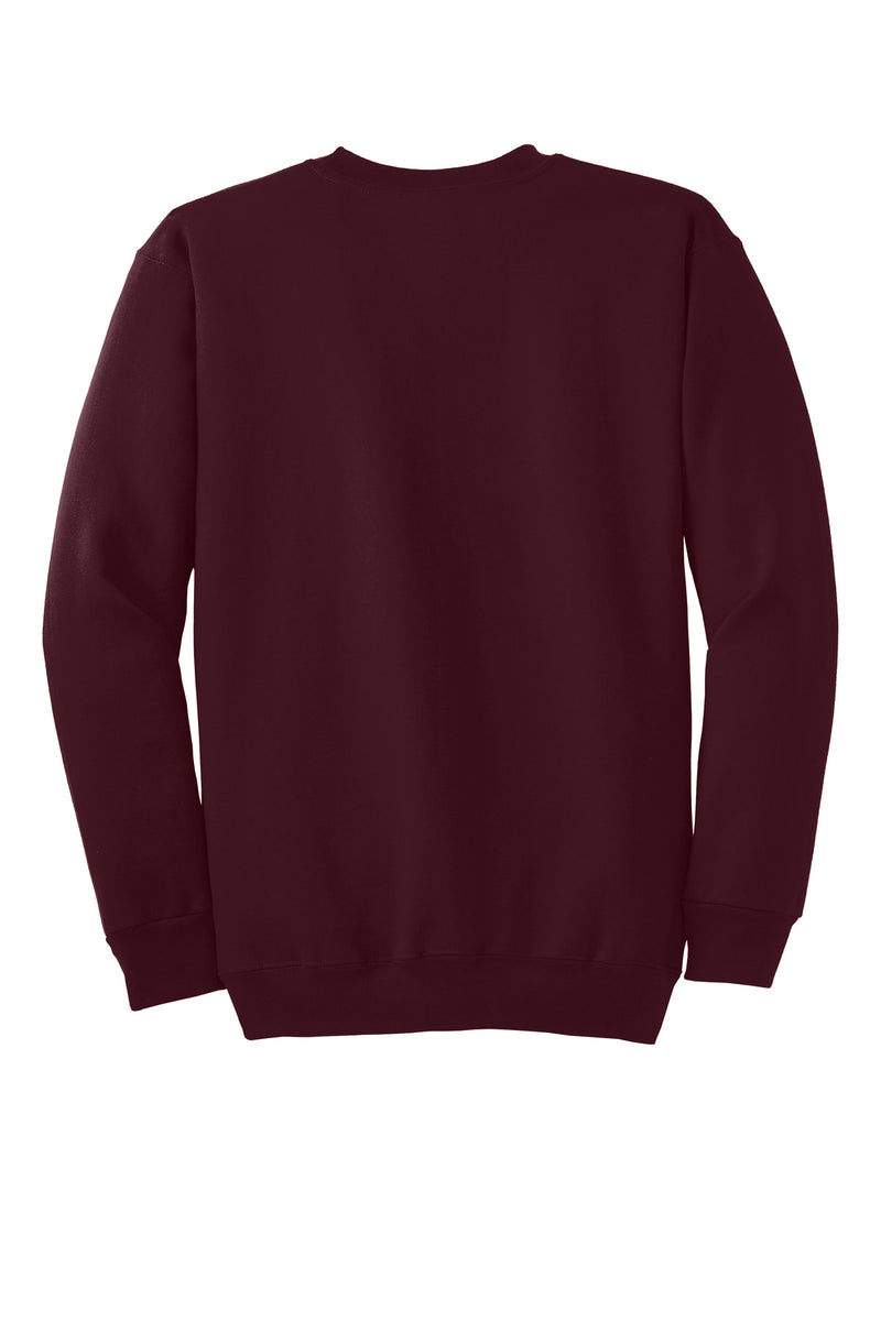 Port & Co Tall Essential Fleece Crewneck Sweatshirt - Maroon
