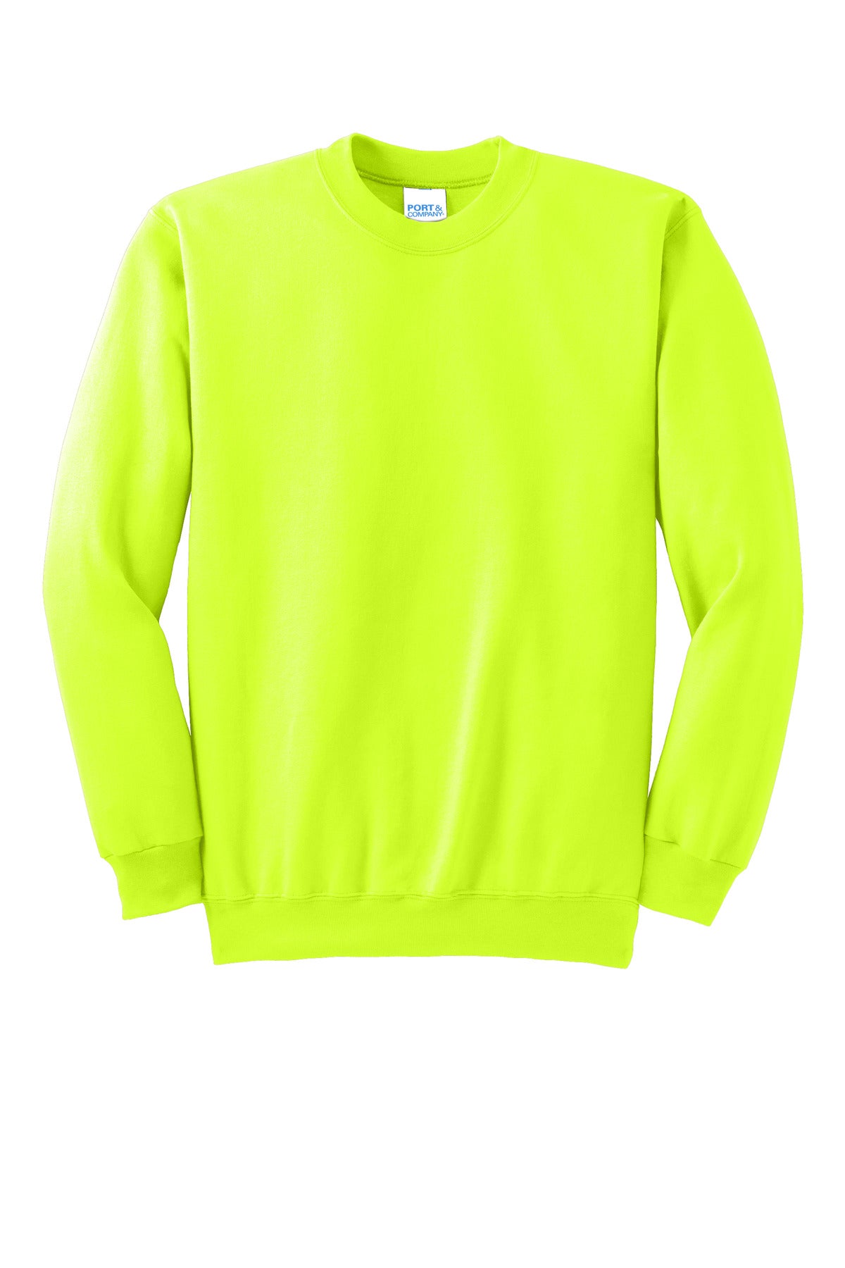 Port & Co Tall Essential Fleece Crewneck Sweatshirt - Safety Green