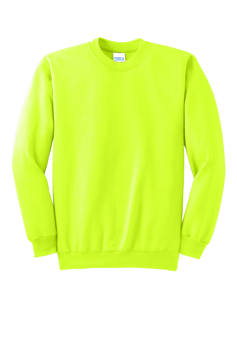 Port & Co Tall Essential Fleece Crewneck Sweatshirt - Safety Green