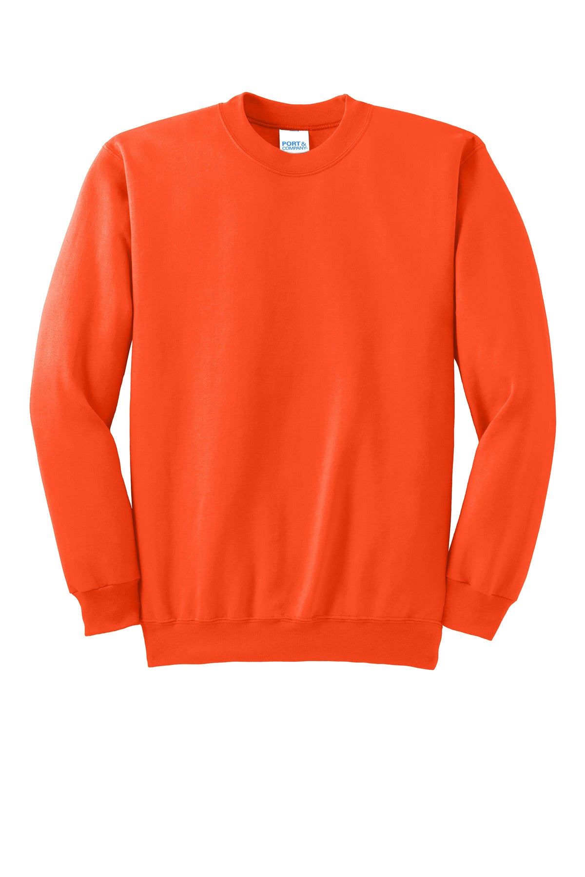 Port & Co Tall Essential Fleece Crewneck Sweatshirt - Safety Orange