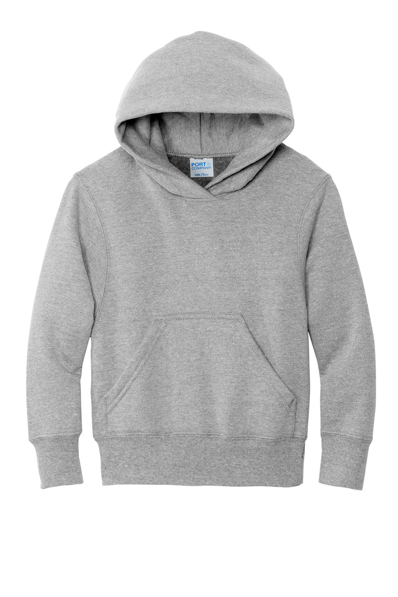 Port & Co Youth Core Fleece Pullover Hooded Sweatshirt - Ash