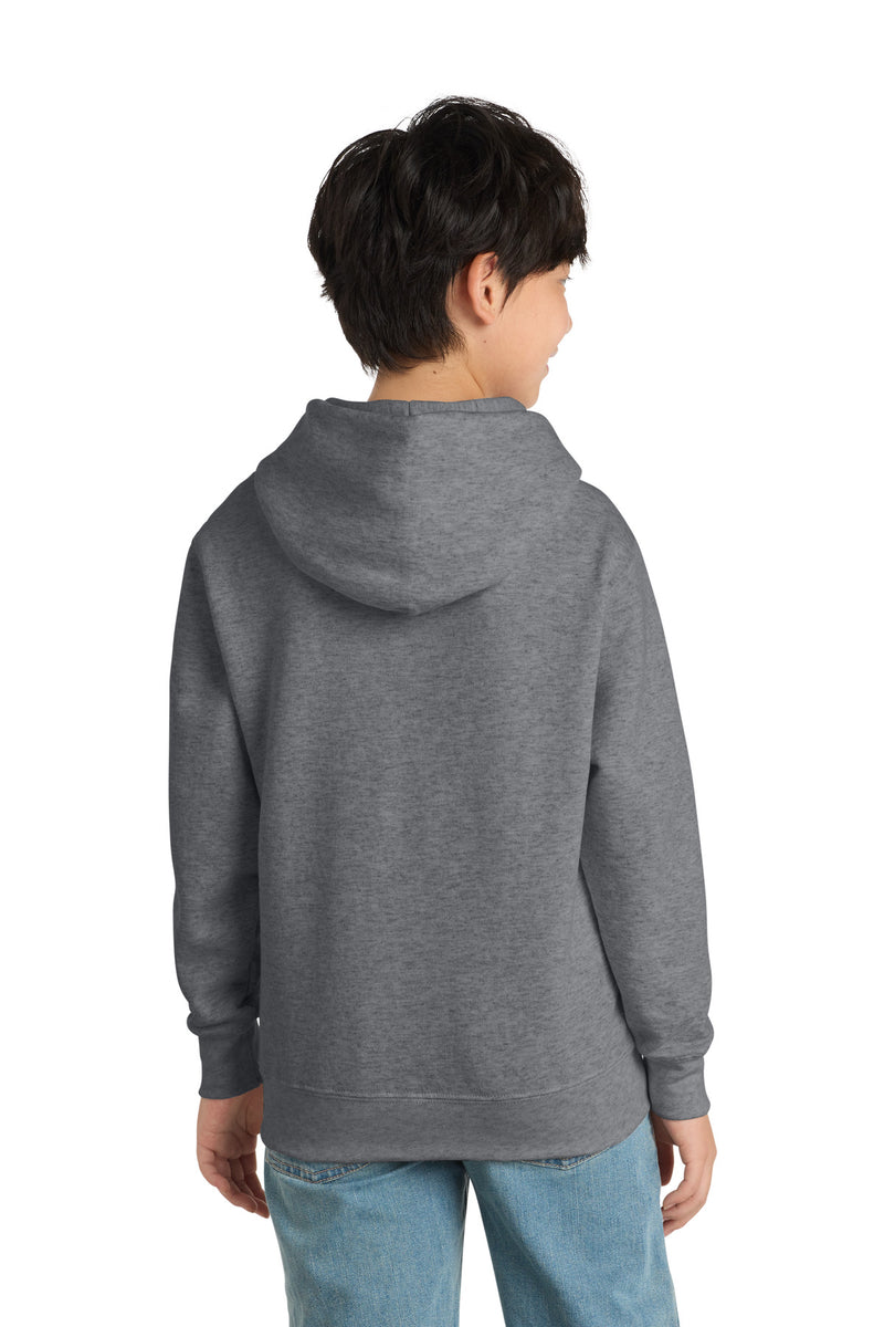 Port & Co Youth Core Fleece Pullover Hooded Sweatshirt - Athletic Heather