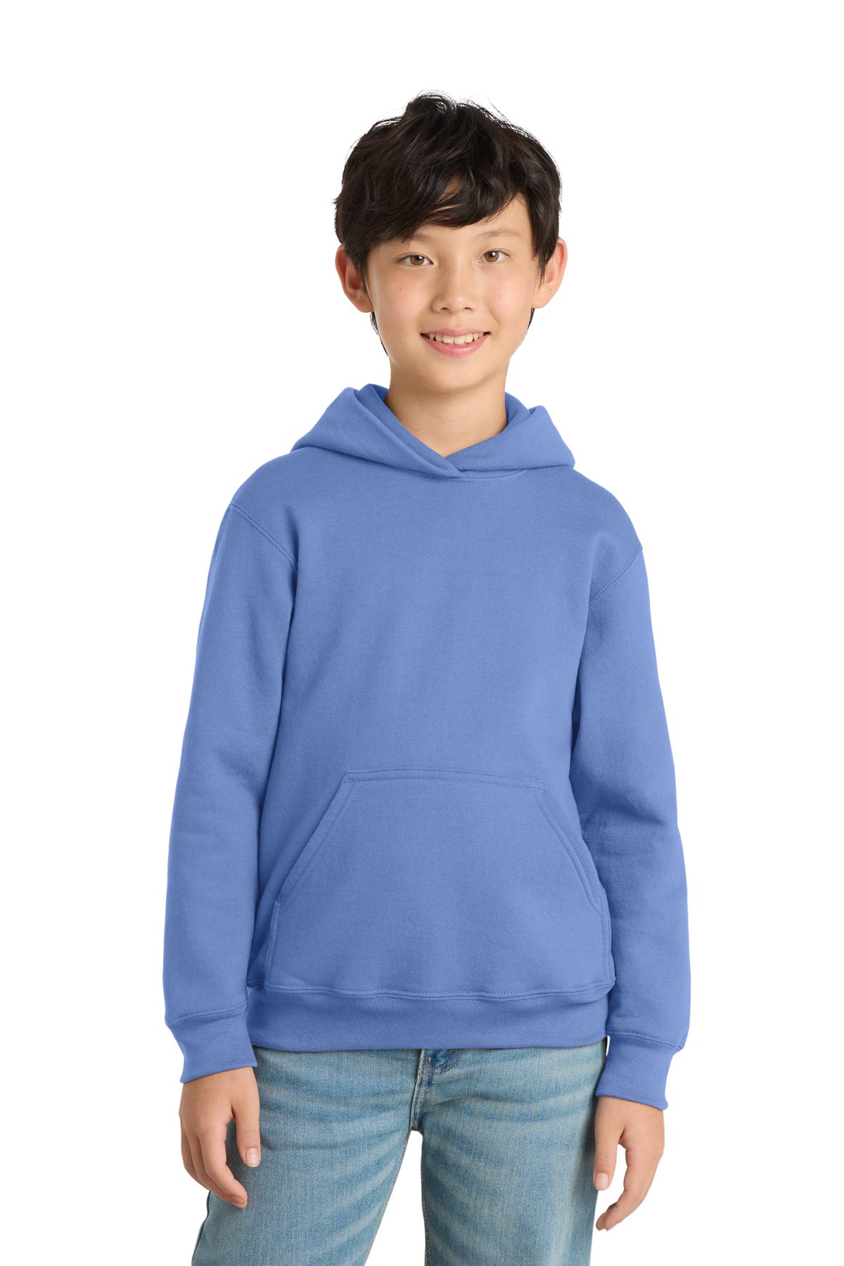 Port & Co Youth Core Fleece Pullover Hooded Sweatshirt - Carolina Blue