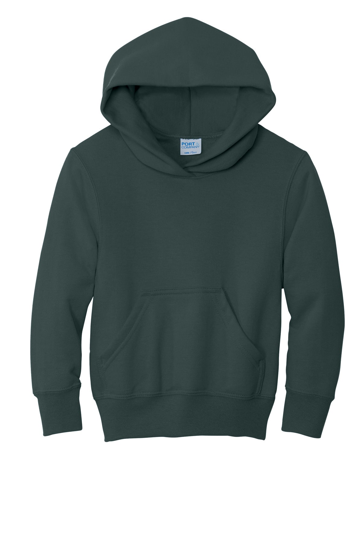 Port & Co Youth Core Fleece Pullover Hooded Sweatshirt - Dark Green