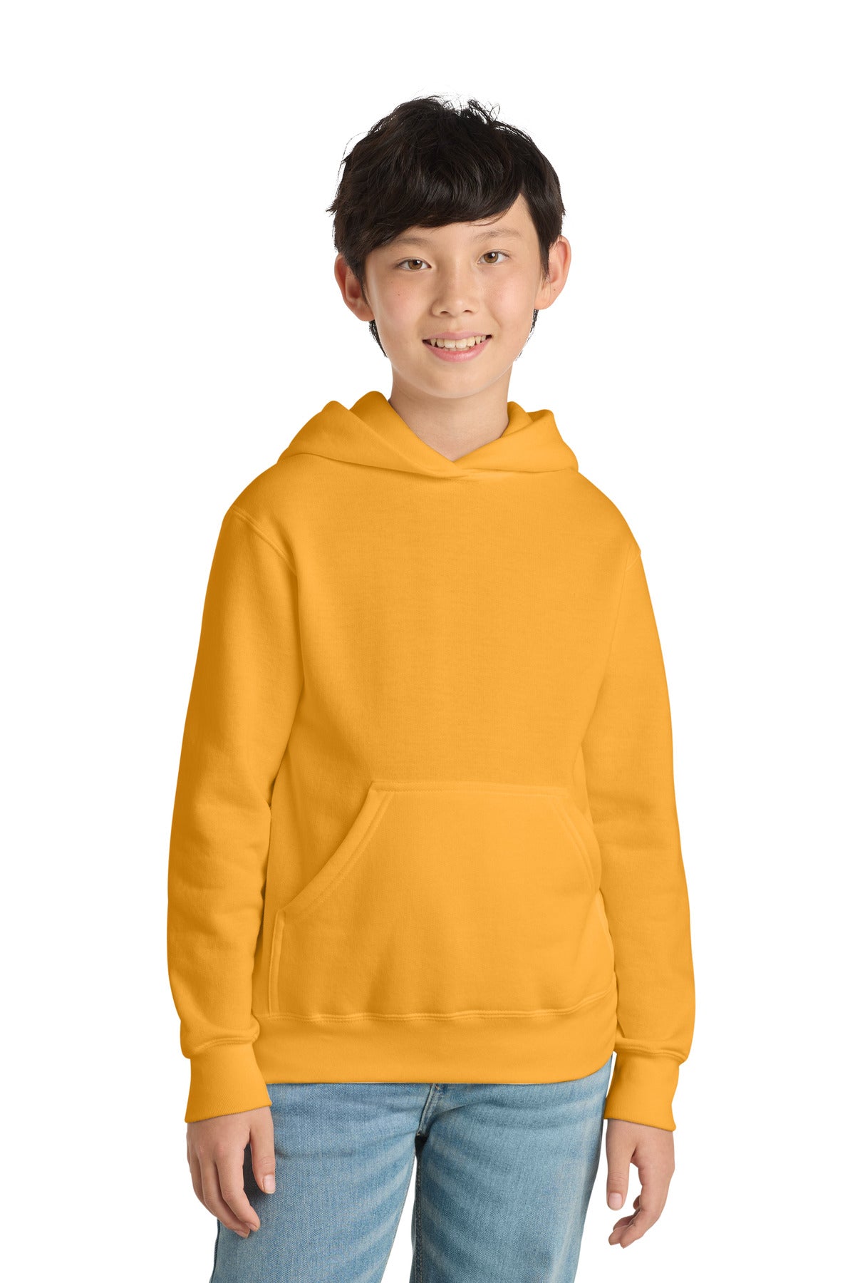 Port & Co Youth Core Fleece Pullover Hooded Sweatshirt - Gold