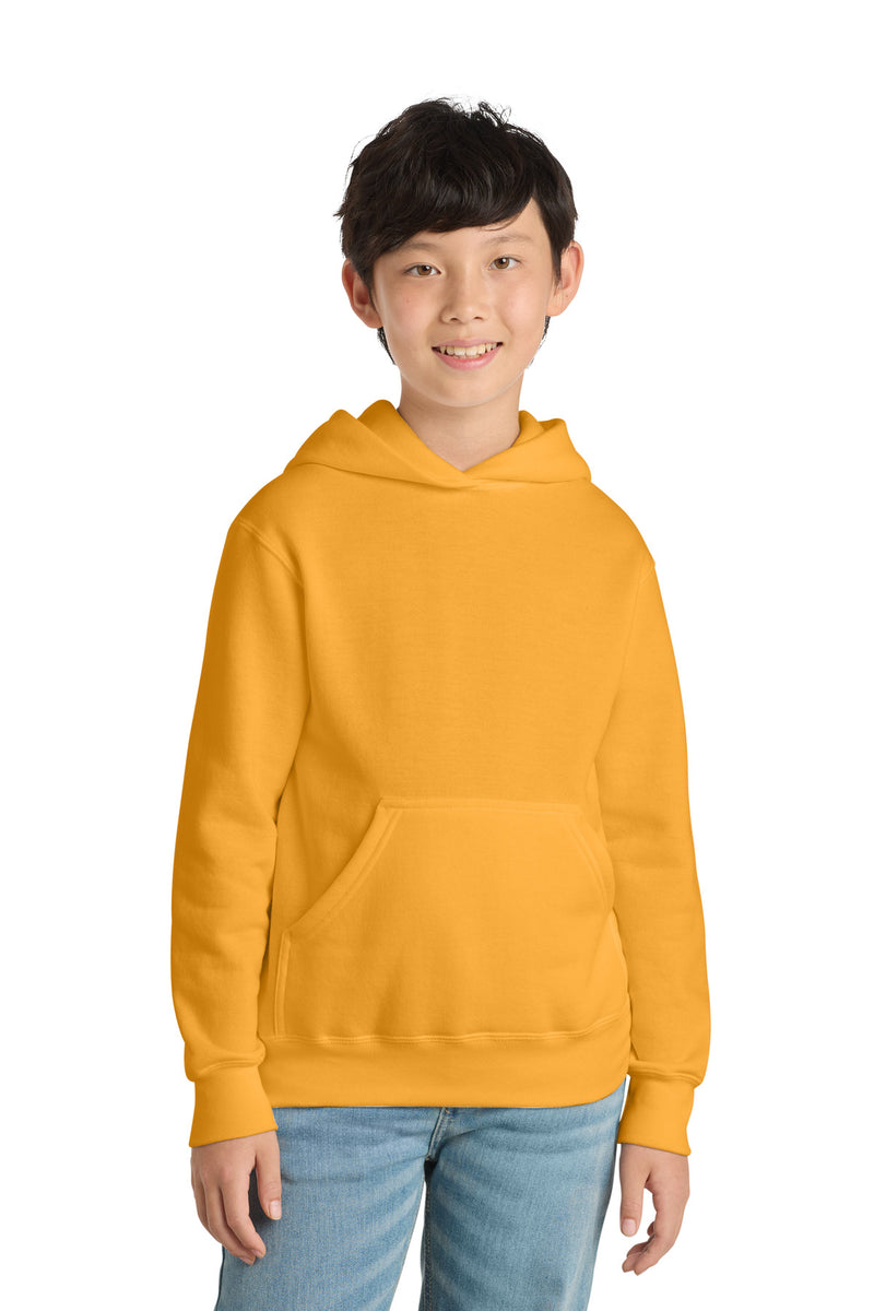 Port & Co Youth Core Fleece Pullover Hooded Sweatshirt - Gold