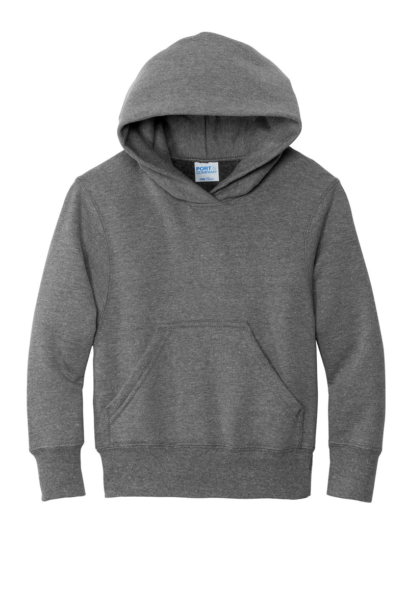 Port & Co Youth Core Fleece Pullover Hooded Sweatshirt - Graphite Heather