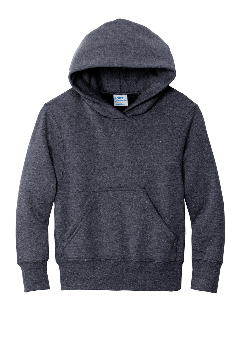 Port & Co Youth Core Fleece Pullover Hooded Sweatshirt - Heather Navy