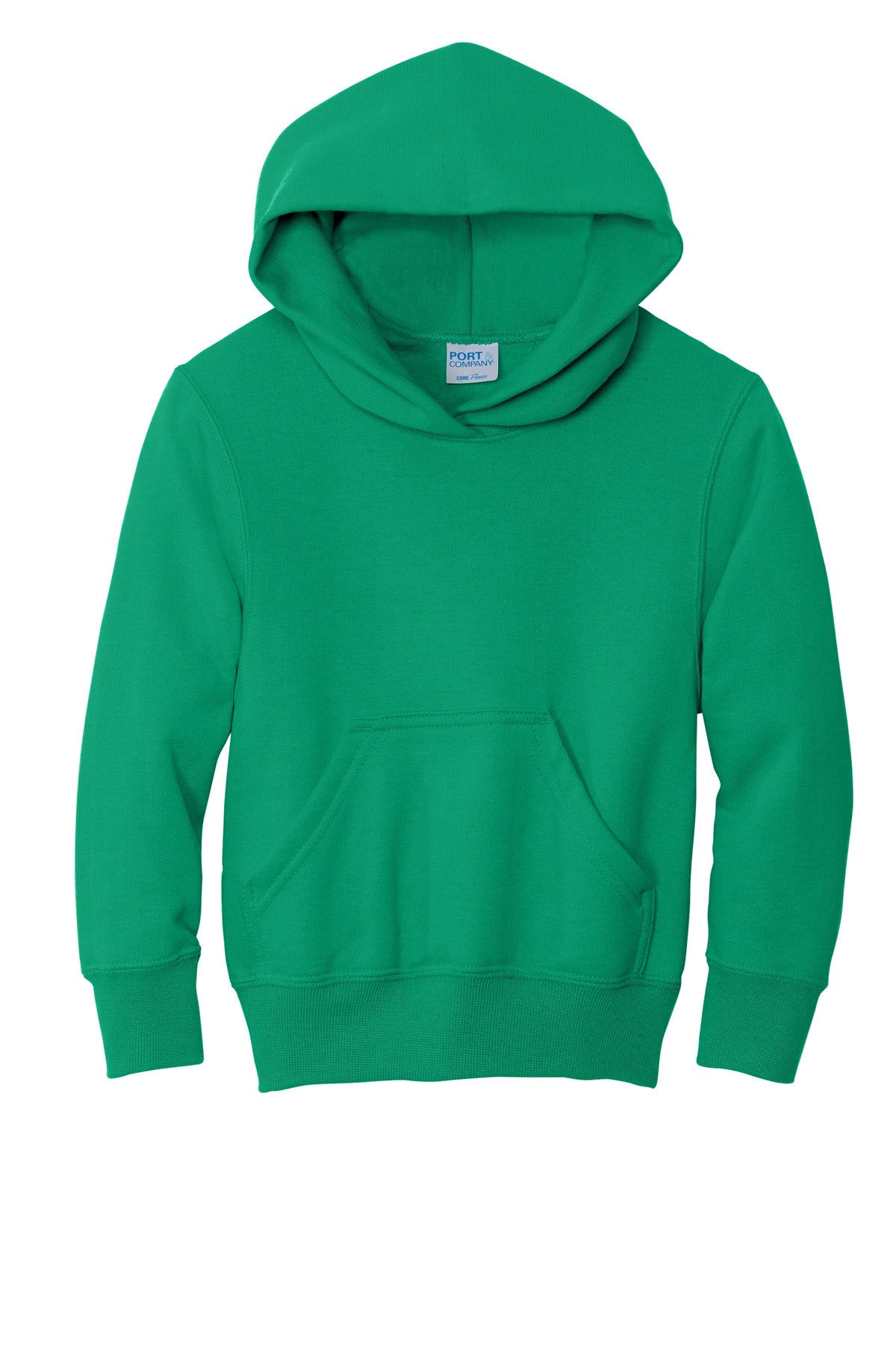 Port & Co Youth Core Fleece Pullover Hooded Sweatshirt - Kelly Green