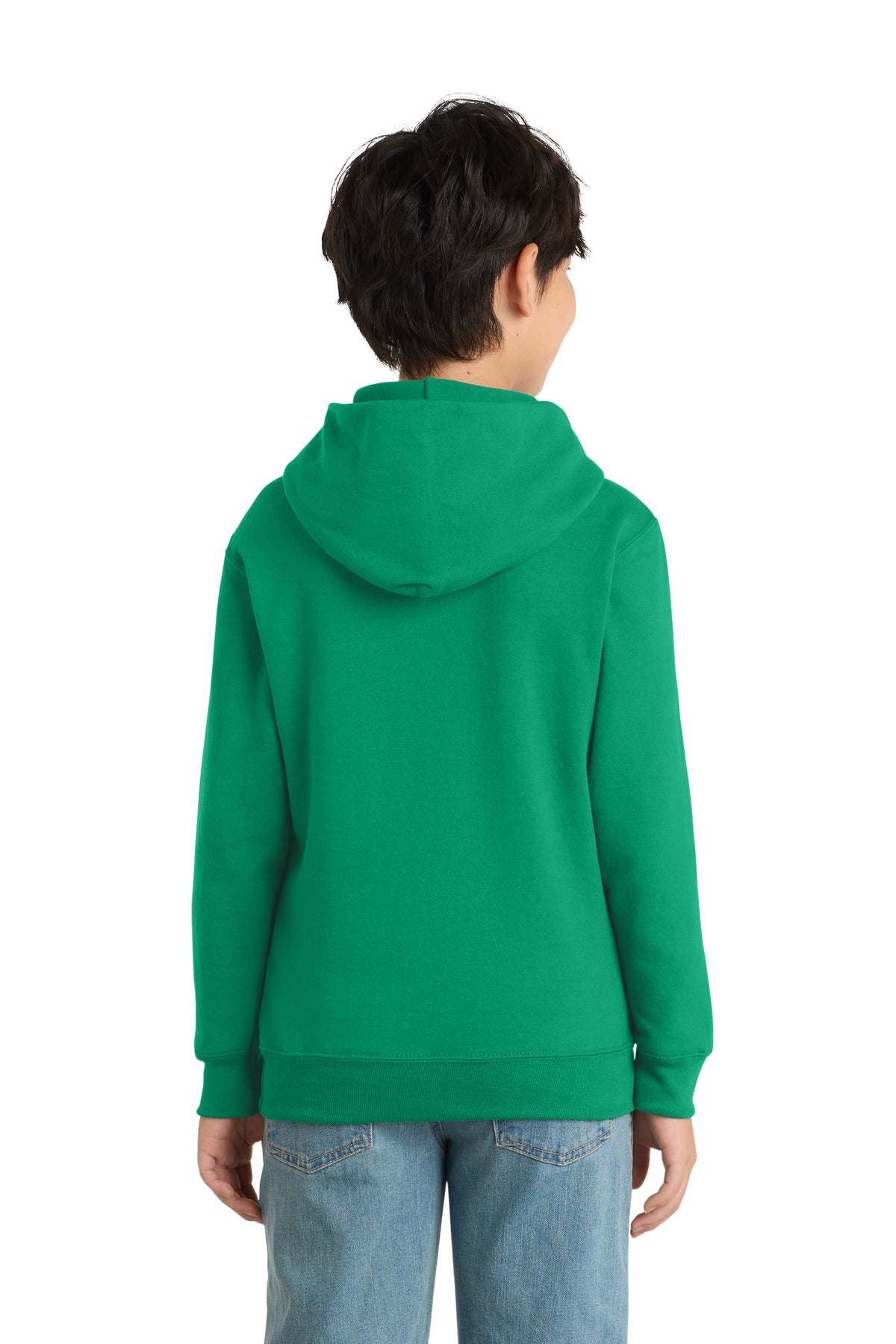 Port & Co Youth Core Fleece Pullover Hooded Sweatshirt - Kelly Green