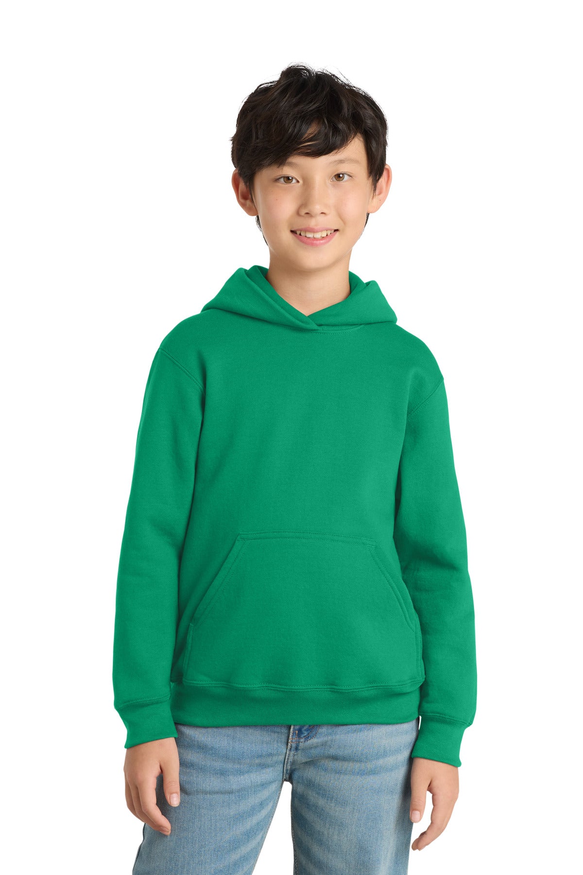 Port & Co Youth Core Fleece Pullover Hooded Sweatshirt - Kelly Green