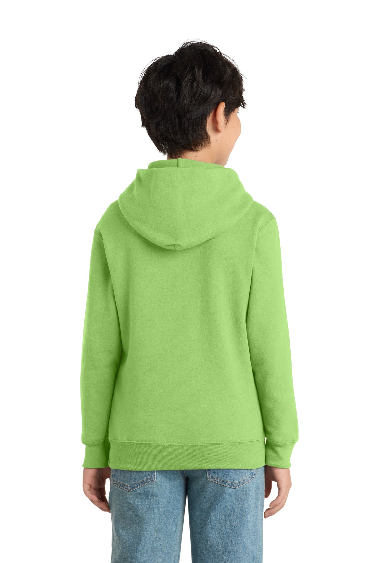 Port & Co Youth Core Fleece Pullover Hooded Sweatshirt - Lime