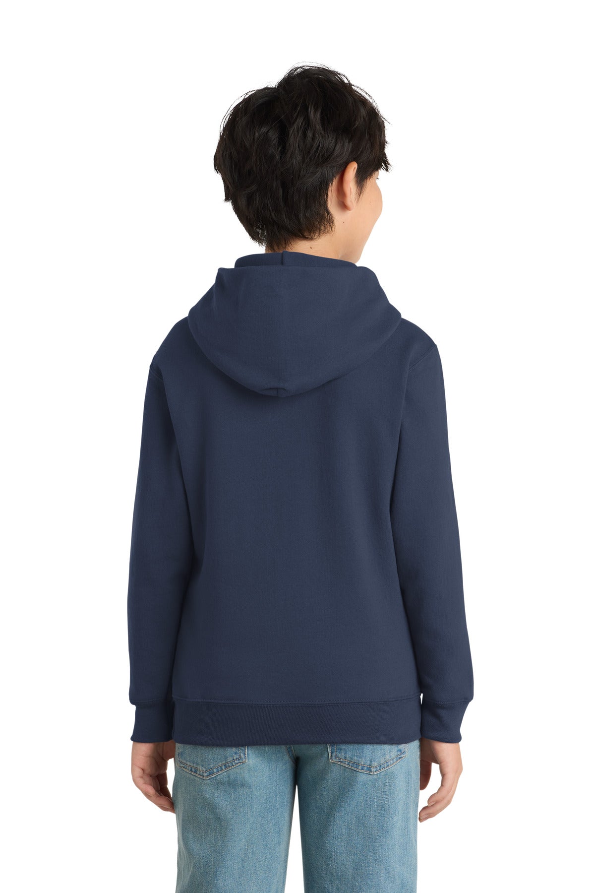 Port & Co Youth Core Fleece Pullover Hooded Sweatshirt - Navy