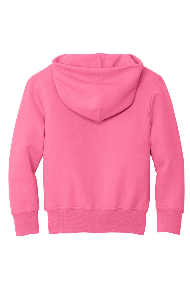 Port & Co Youth Core Fleece Pullover Hooded Sweatshirt - Neon Pink
