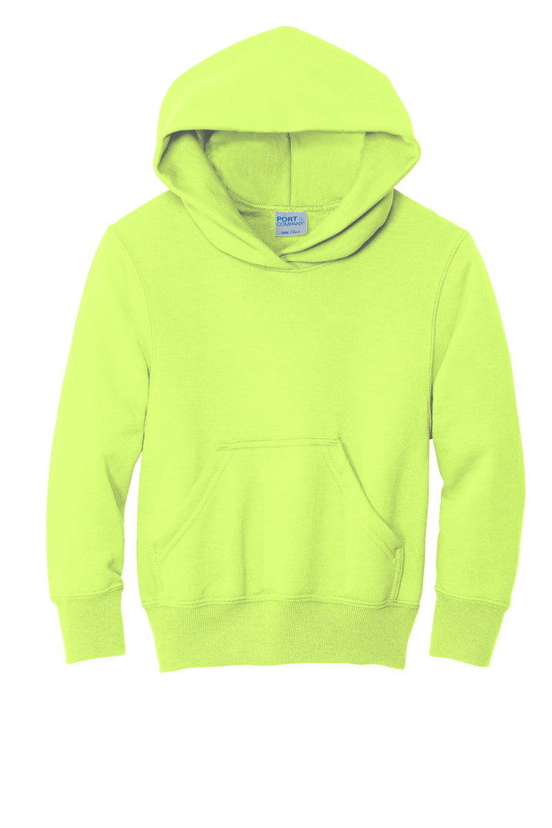 Port & Co Youth Core Fleece Pullover Hooded Sweatshirt - Neon Yellow