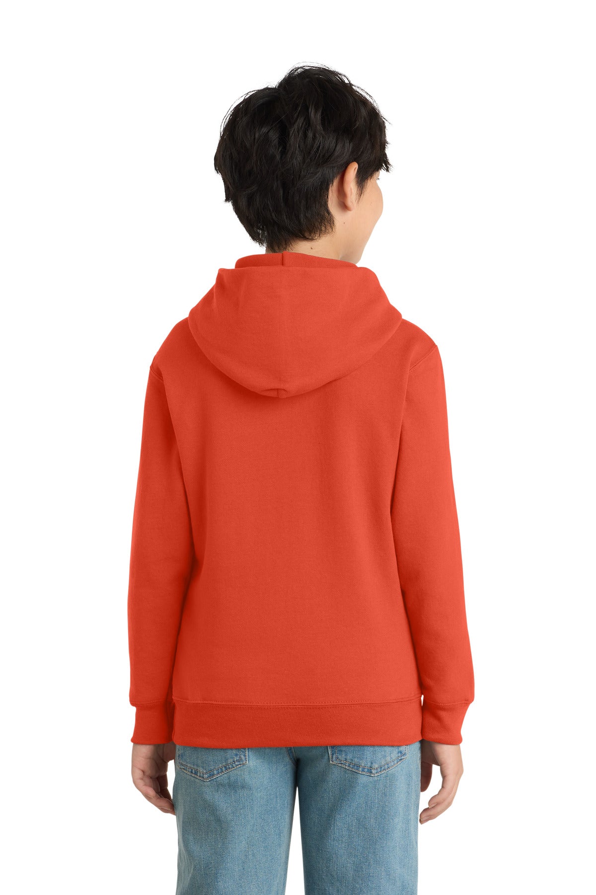 Port & Co Youth Core Fleece Pullover Hooded Sweatshirt - Orange