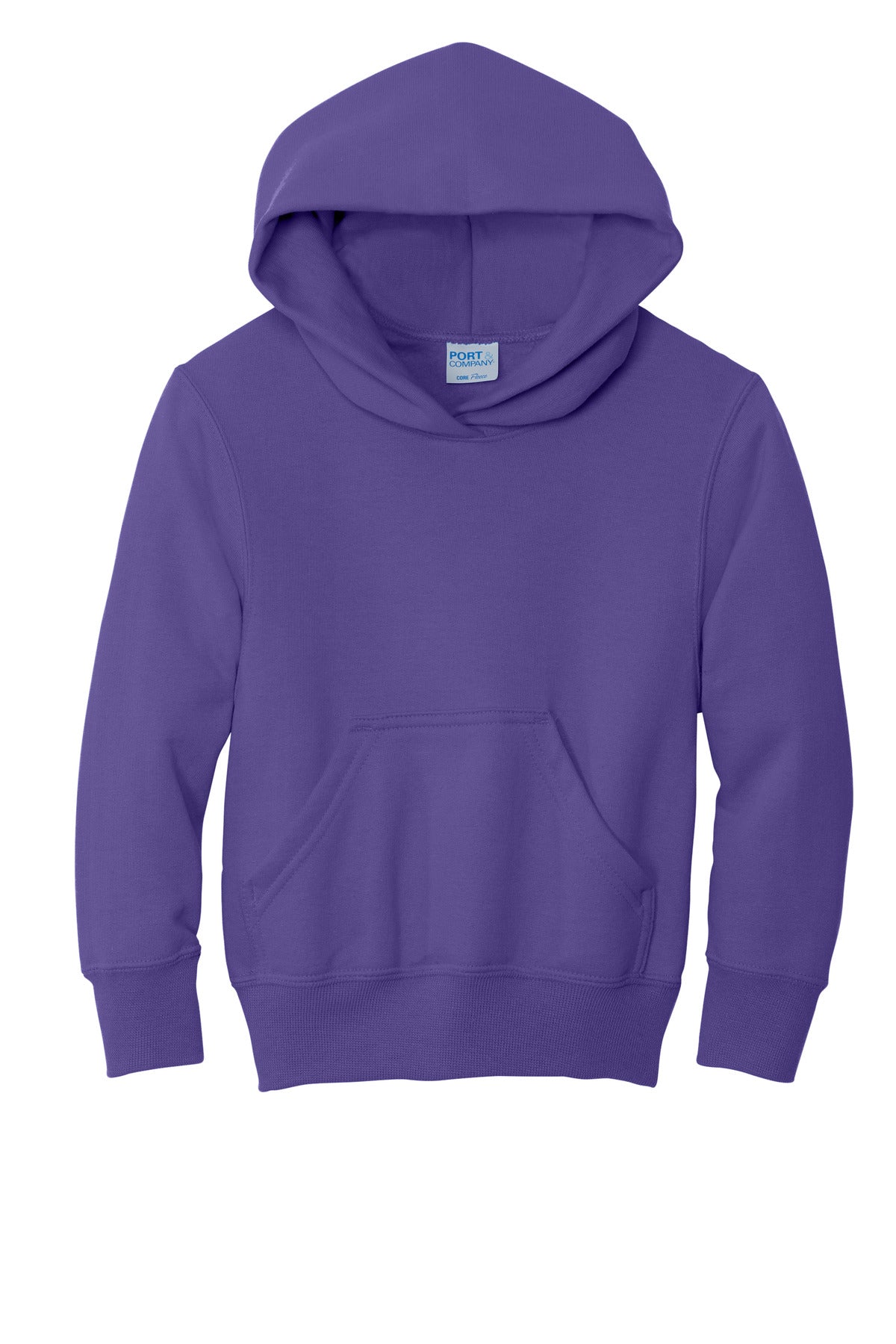 Port & Co Youth Core Fleece Pullover Hooded Sweatshirt - Purple
