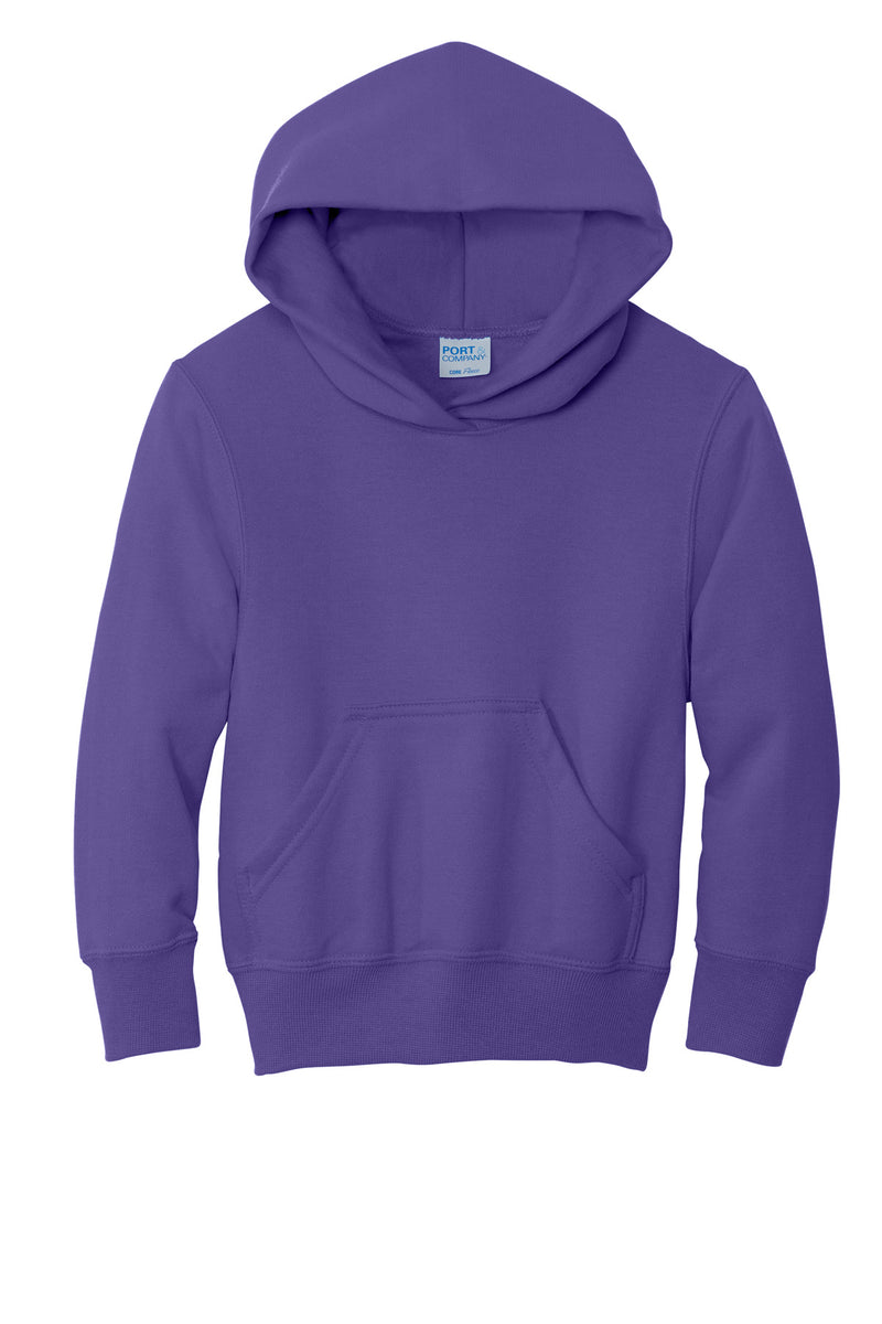 Port & Co Youth Core Fleece Pullover Hooded Sweatshirt - Purple