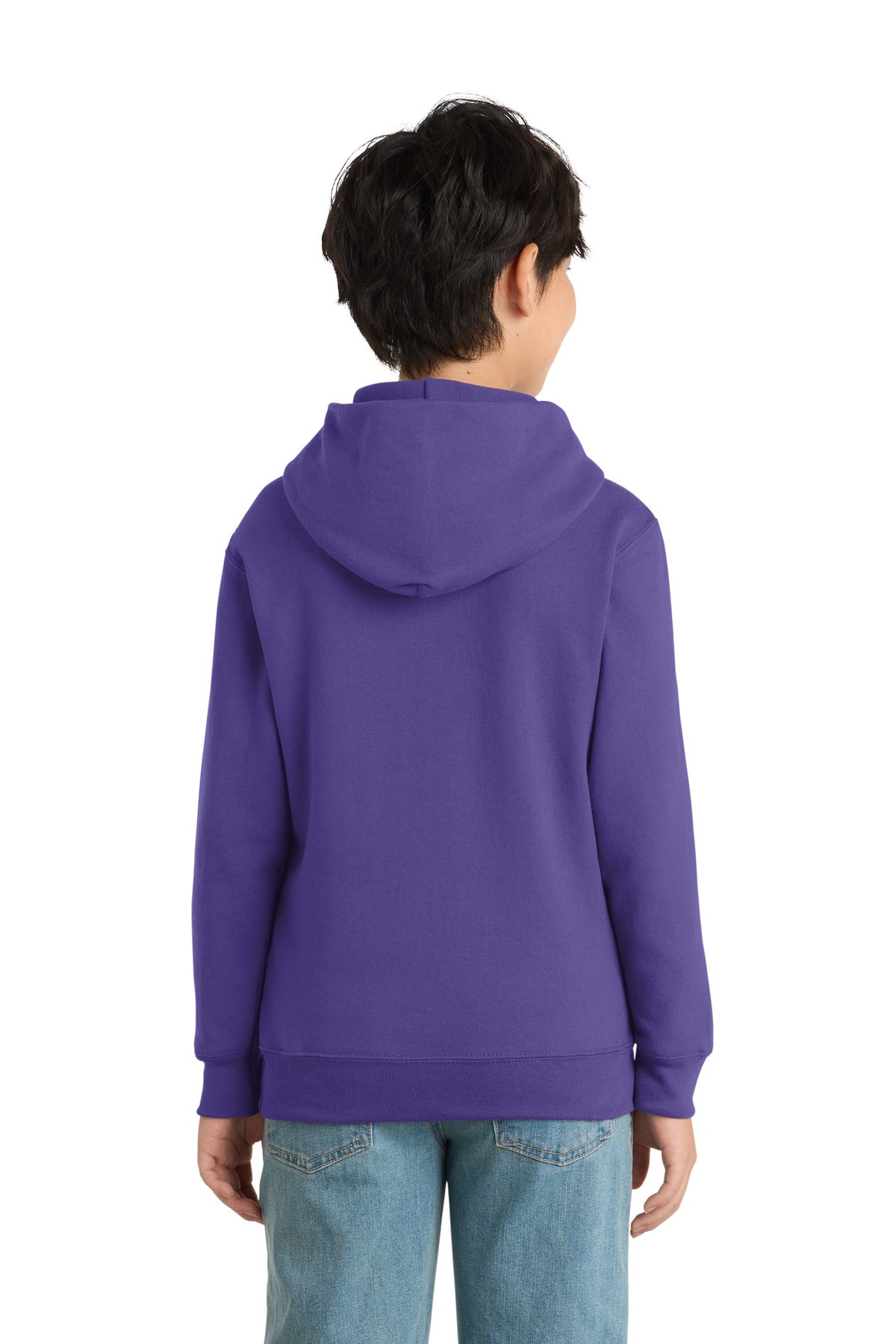 Port & Co Youth Core Fleece Pullover Hooded Sweatshirt - Purple