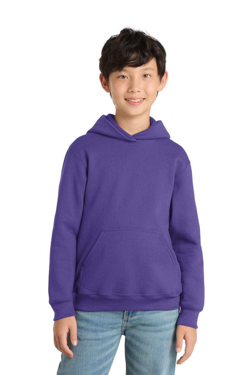 Port & Co Youth Core Fleece Pullover Hooded Sweatshirt - Purple