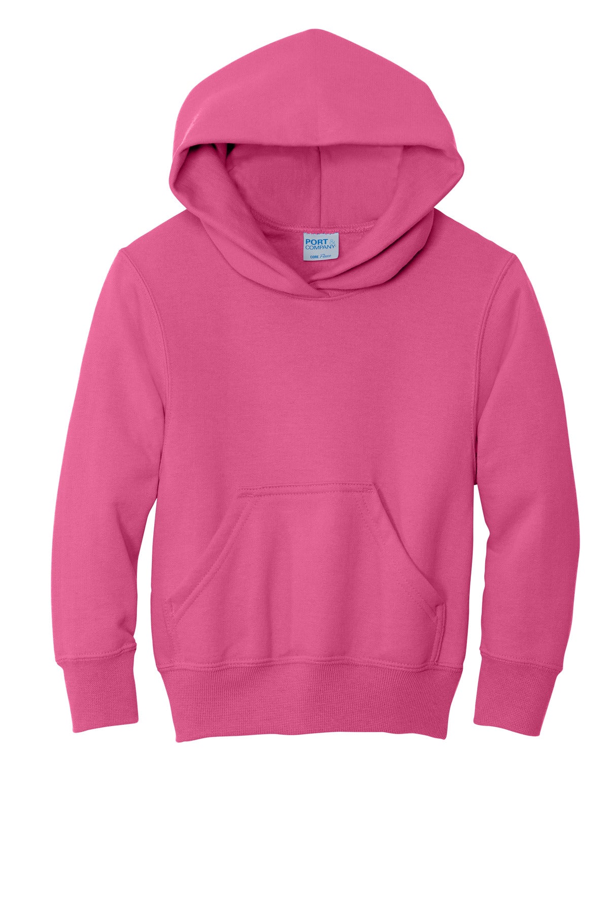 Port & Co Youth Core Fleece Pullover Hooded Sweatshirt - Sangria
