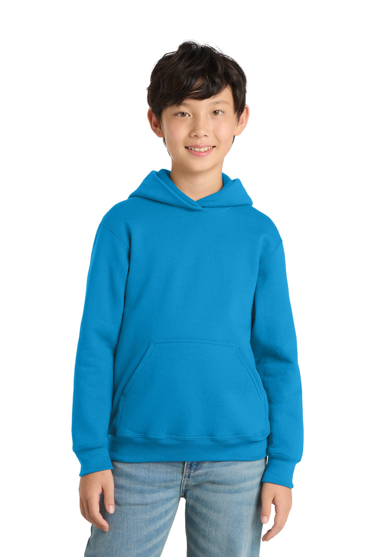 Port & Co Youth Core Fleece Pullover Hooded Sweatshirt - Sapphire