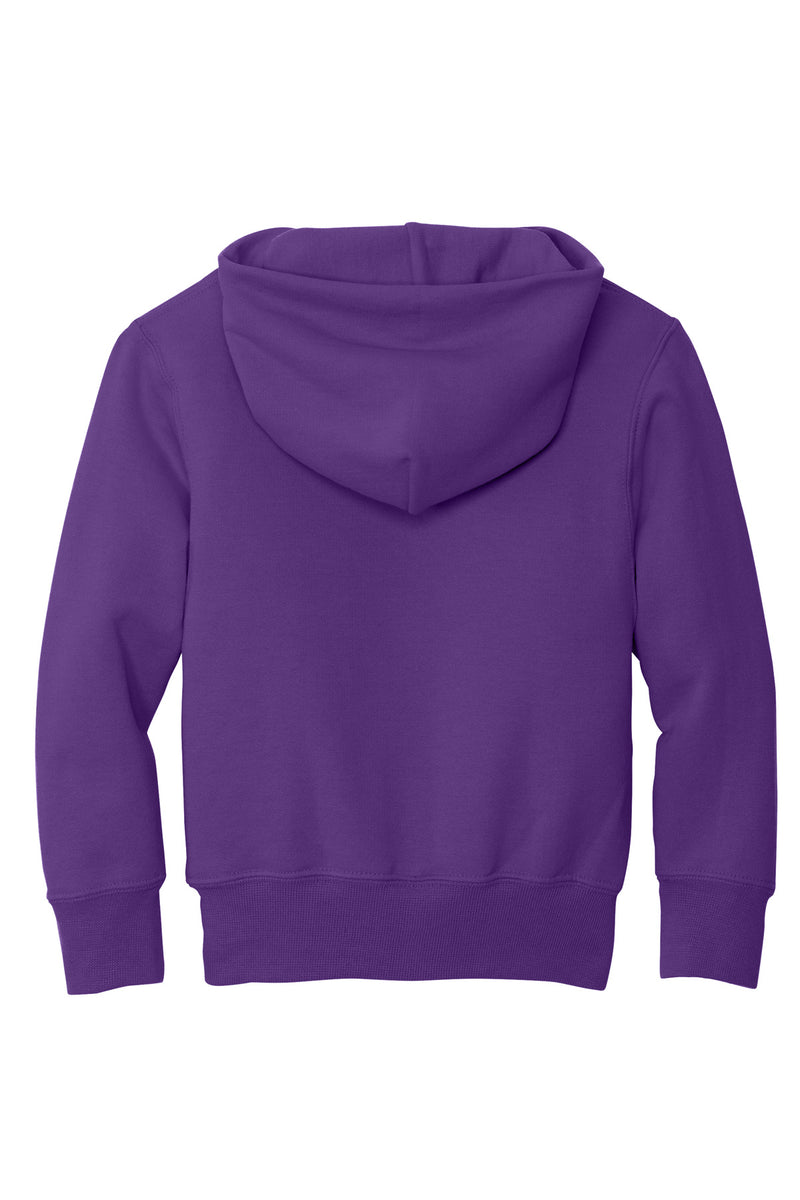 Port & Co Youth Core Fleece Pullover Hooded Sweatshirt - Team Purple