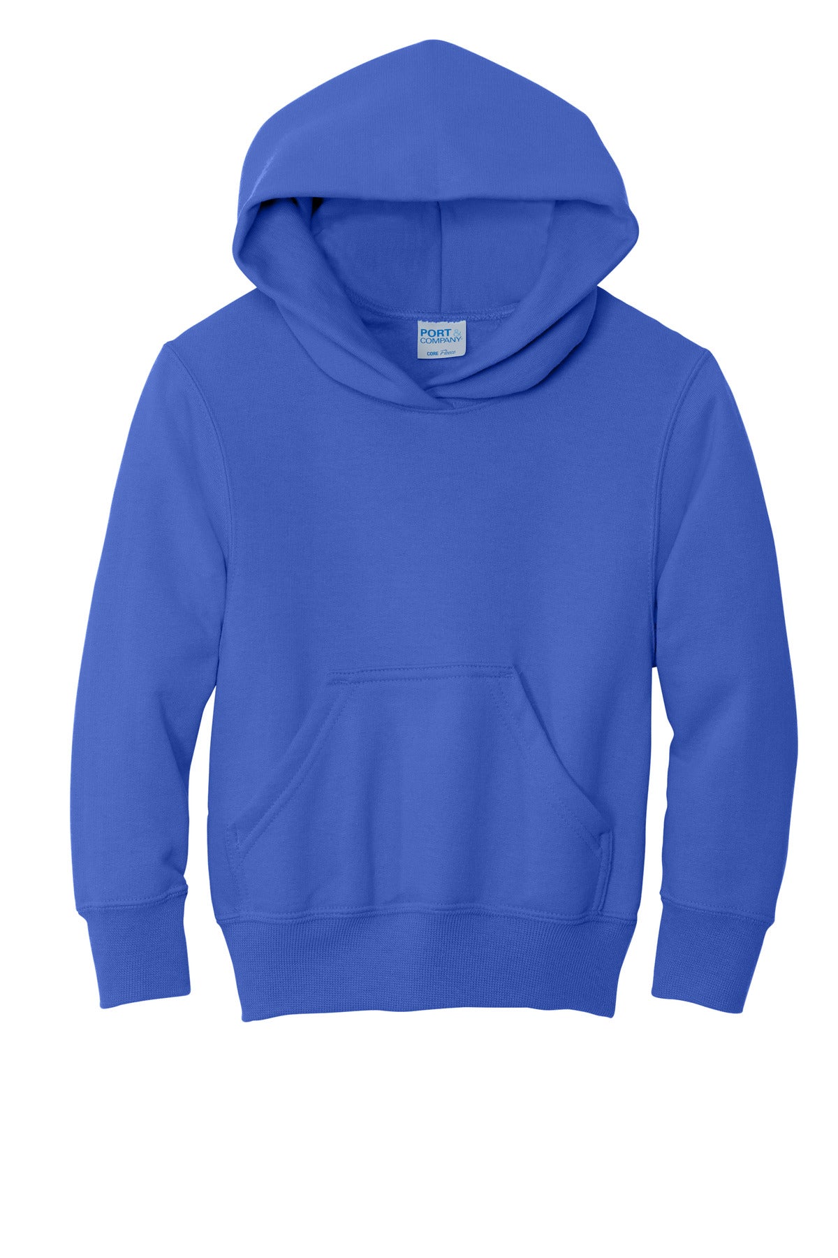 Port & Co Youth Core Fleece Pullover Hooded Sweatshirt - True Royal