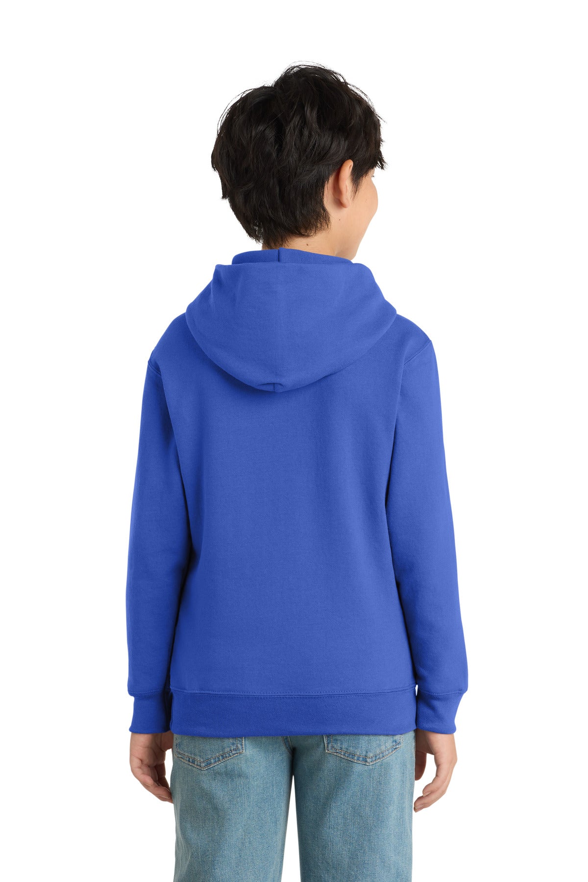 Port & Co Youth Core Fleece Pullover Hooded Sweatshirt - True Royal