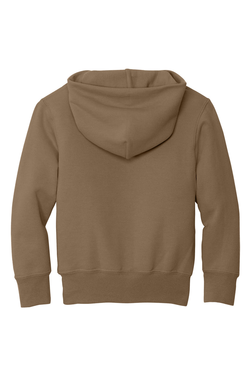 Port & Co Youth Core Fleece Pullover Hooded Sweatshirt - Woodland Brown
