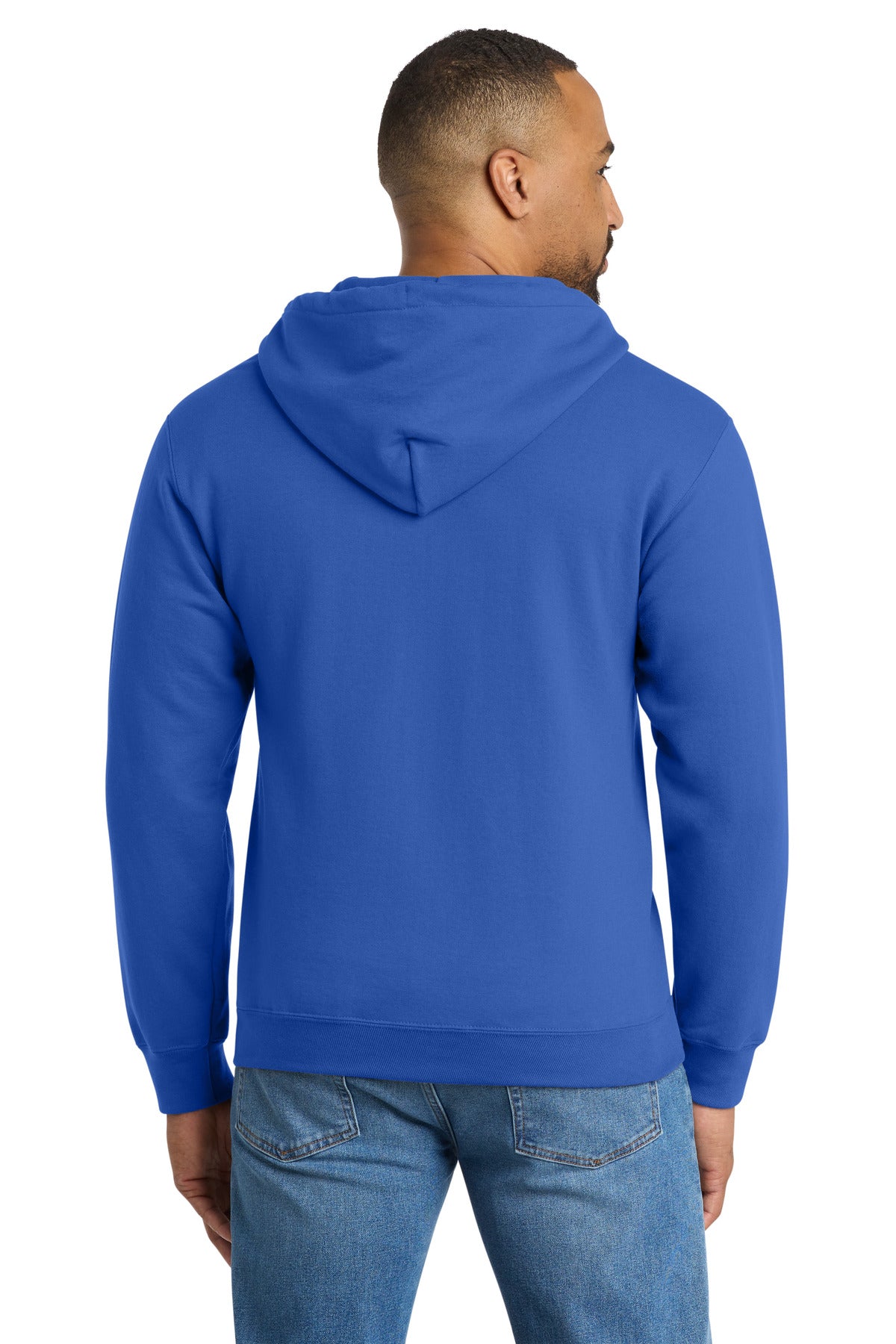 Port & Co Tall Essential Fleece Full-Zip Hooded Sweatshirt - Royal