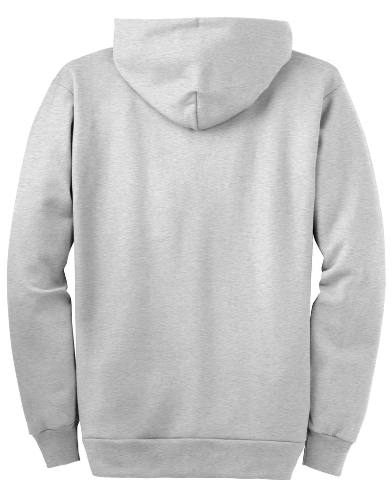 Port & Co Tall Essential Fleece Full-Zip Hooded Sweatshirt - Ash